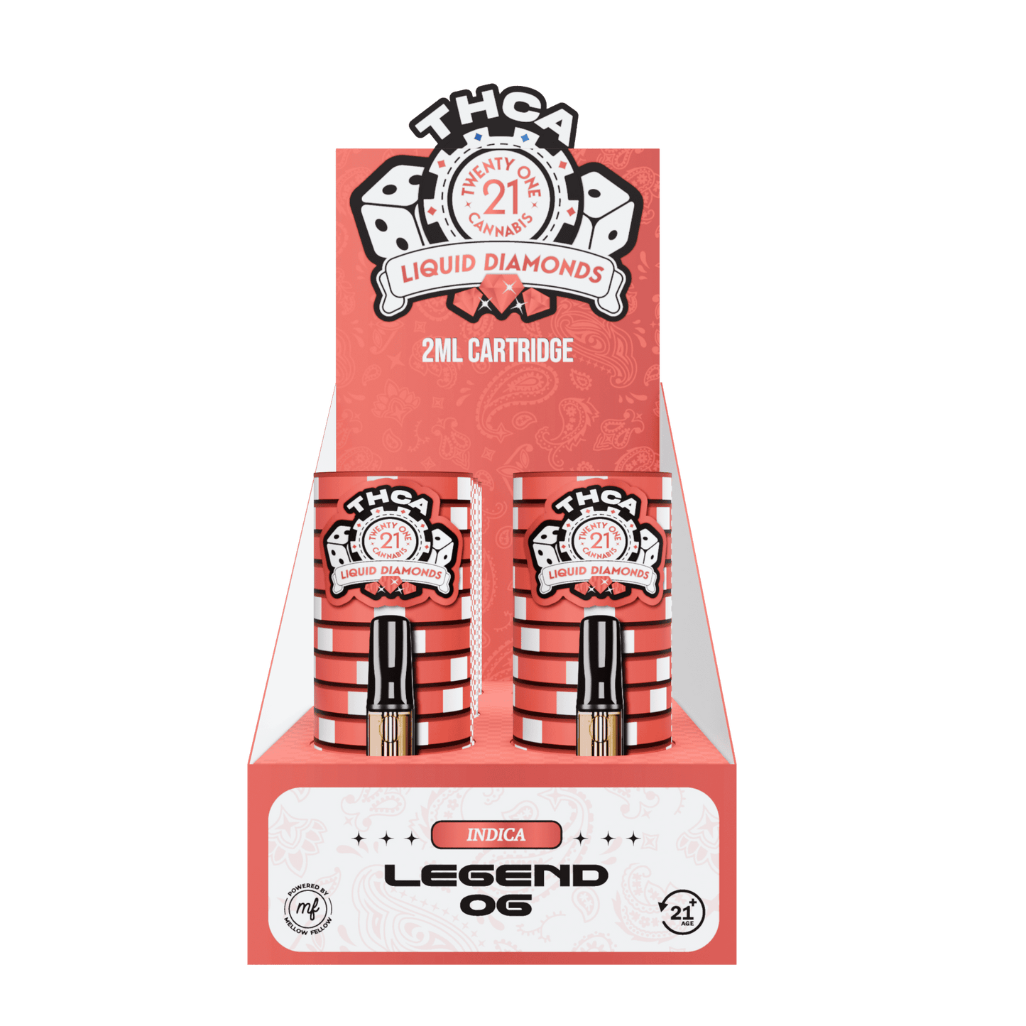 Twenty One THC-A Cartridge 2mL (6/pack) [DROPSHIP]