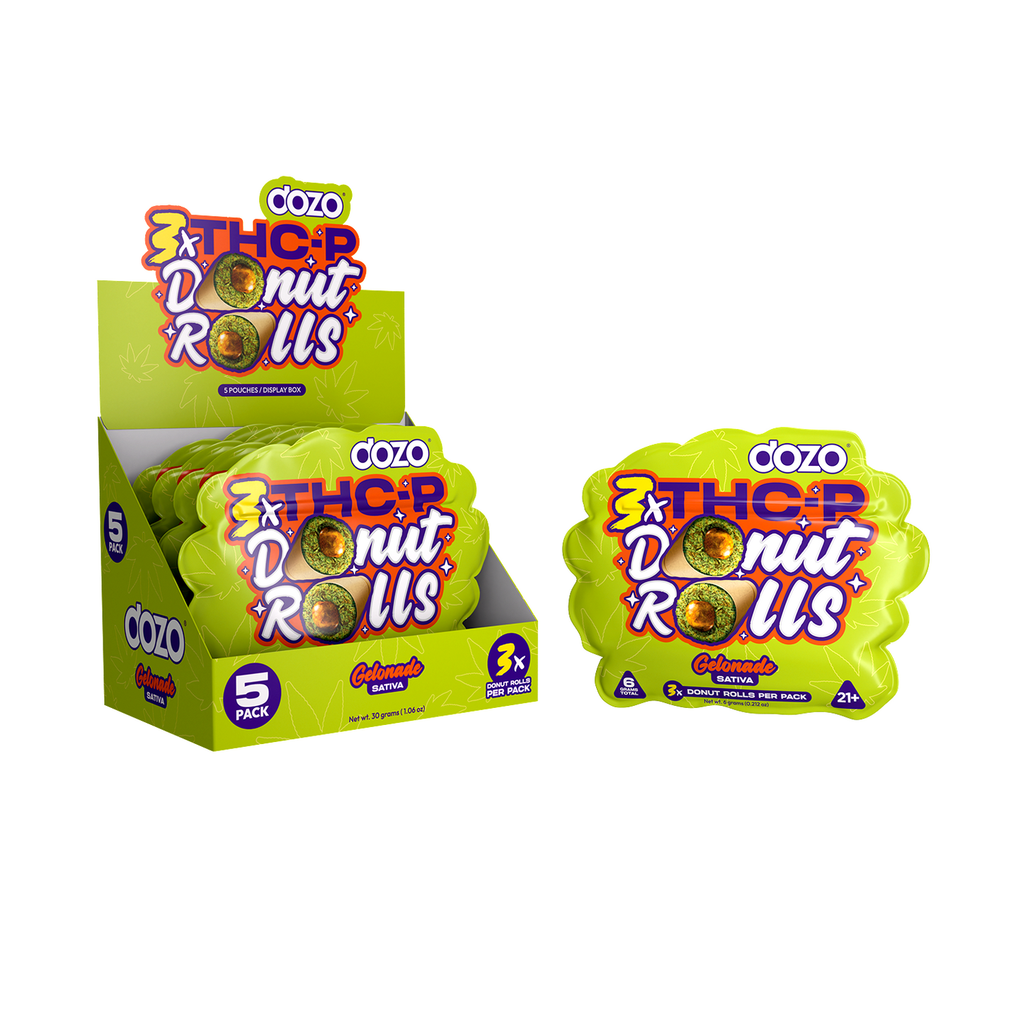 Dozo Donut Rolls THC-P Pre Roll 2.1g 3ct (SINGLE)