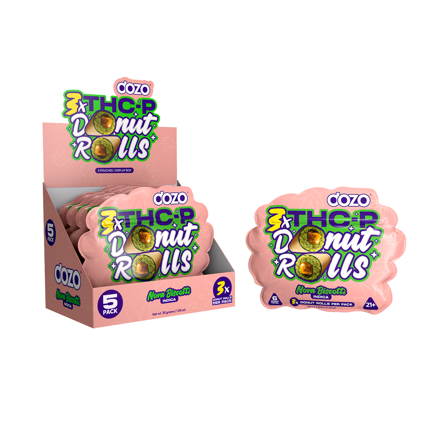 Dozo Donut Rolls THC-P Pre Roll 2.1g 3ct (SINGLE)