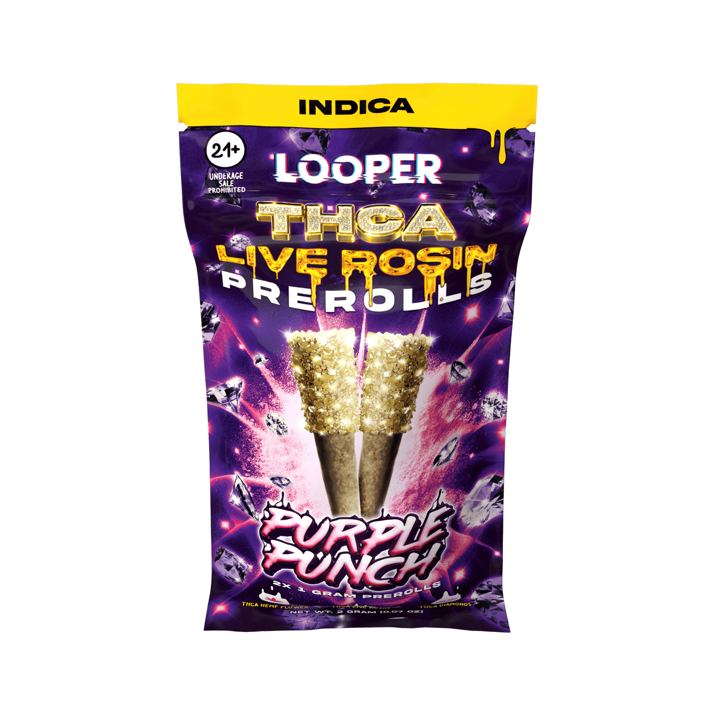 LOOPER THC-A Live Rosin Pre Roll 1g 2ct (SINGLE)