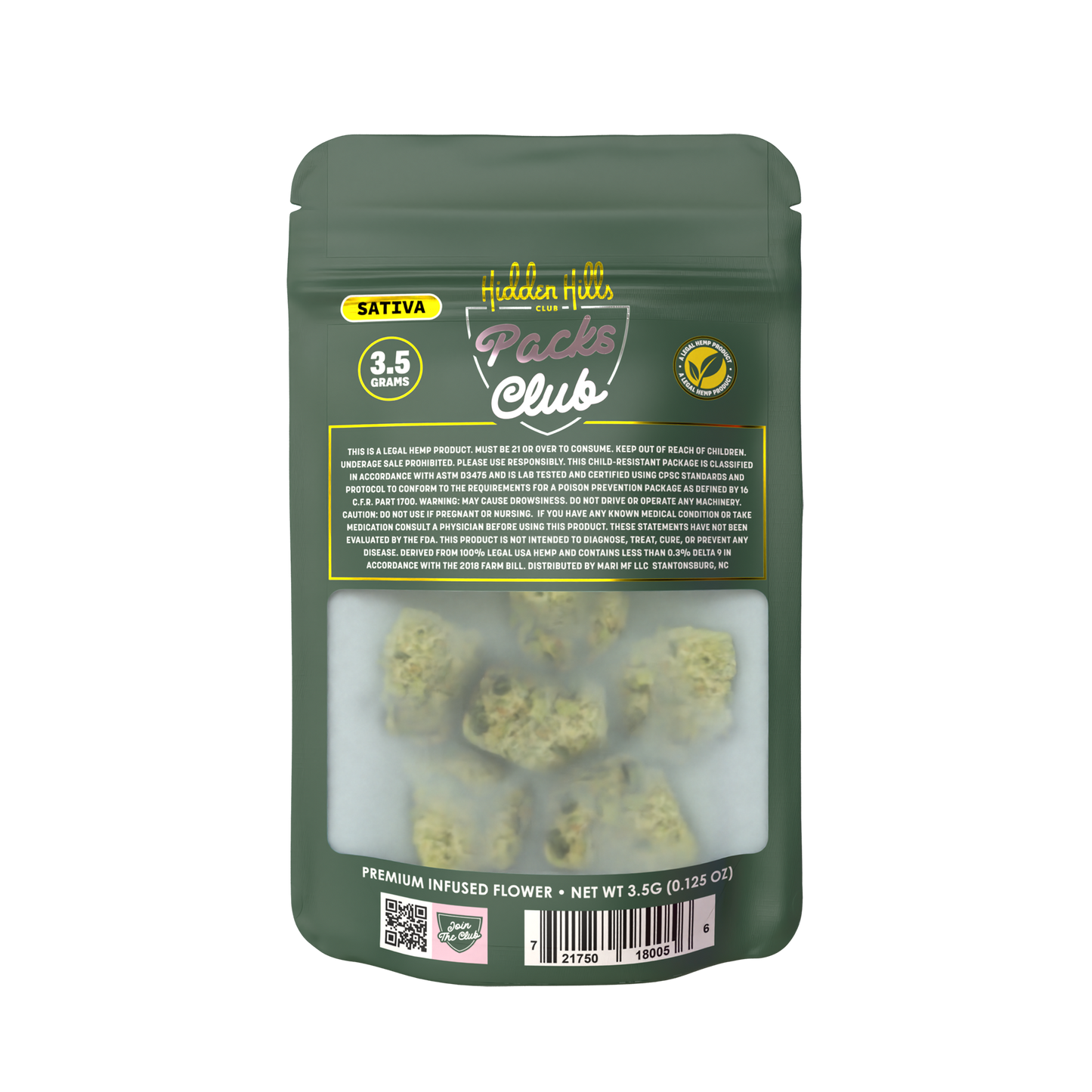 Hidden Hills THC-A Infused Flower Bag 3.5g (SINGLE)