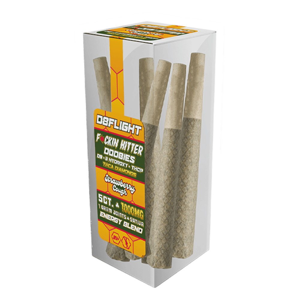 D8 Flight F*ckin Hitter Pre Roll Jar 200mg 5ct (SINGLE) [DROPSHIP]