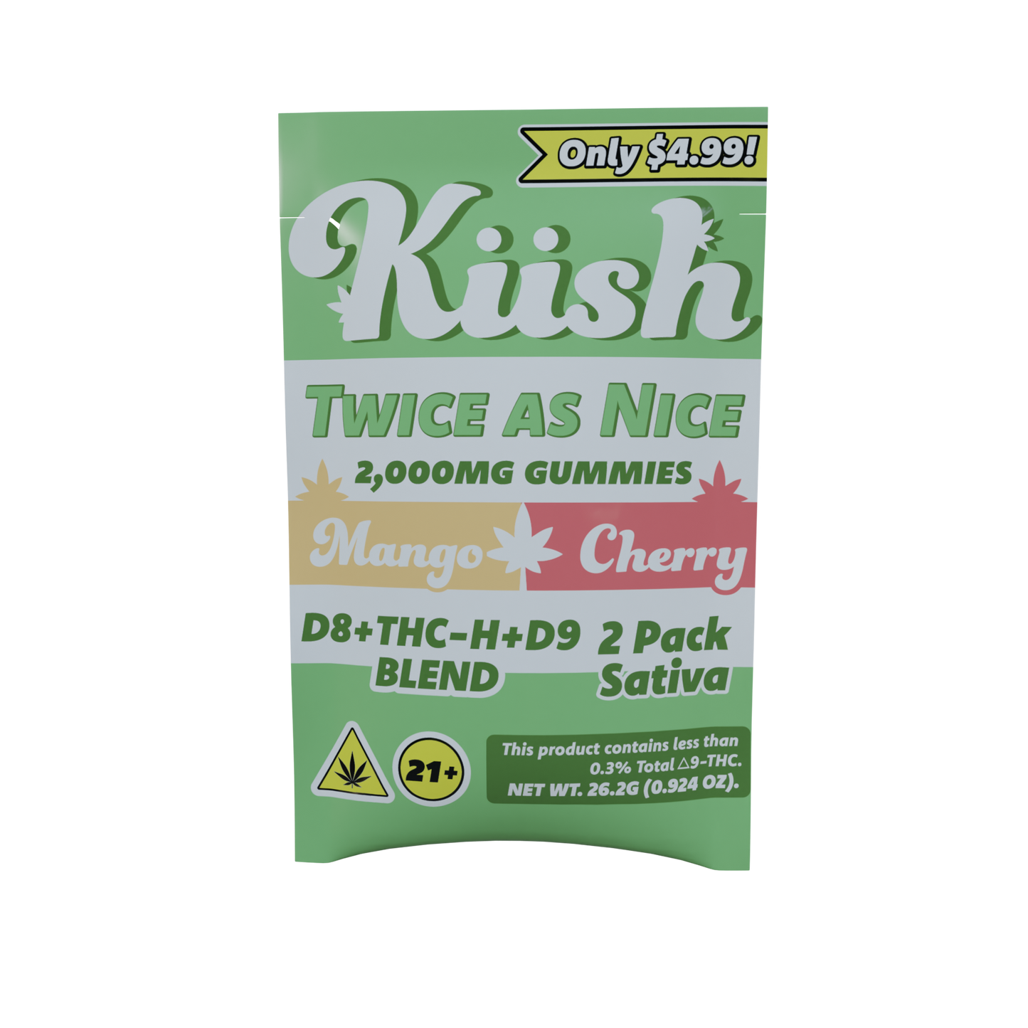 Chapo Kush Twice As Nice Gummies 2000mg 2ct (30/pack) [DROPSHIP]
