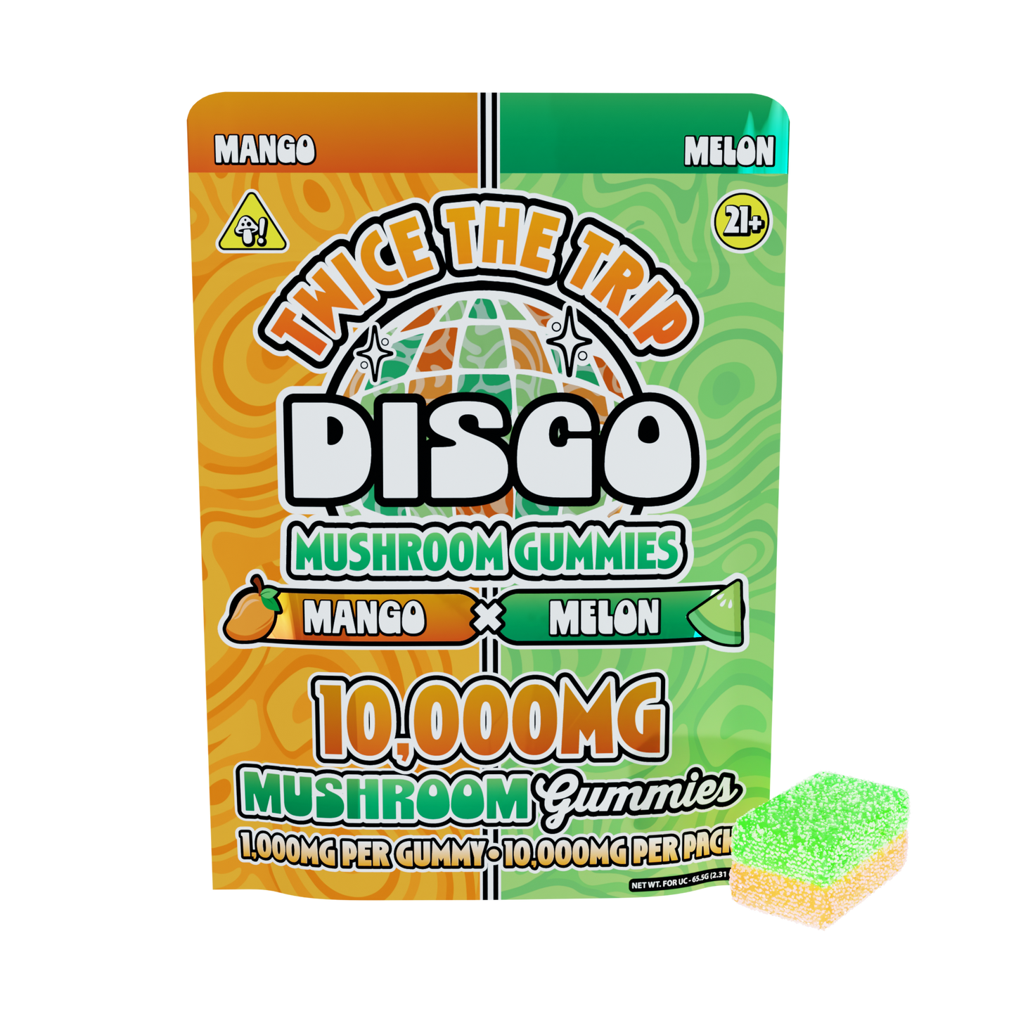 Disco By Chapo Extrax Twice The Trip Magic Mushroom Gummies 10g 10ct (6/Pack) [DROPSHIP]