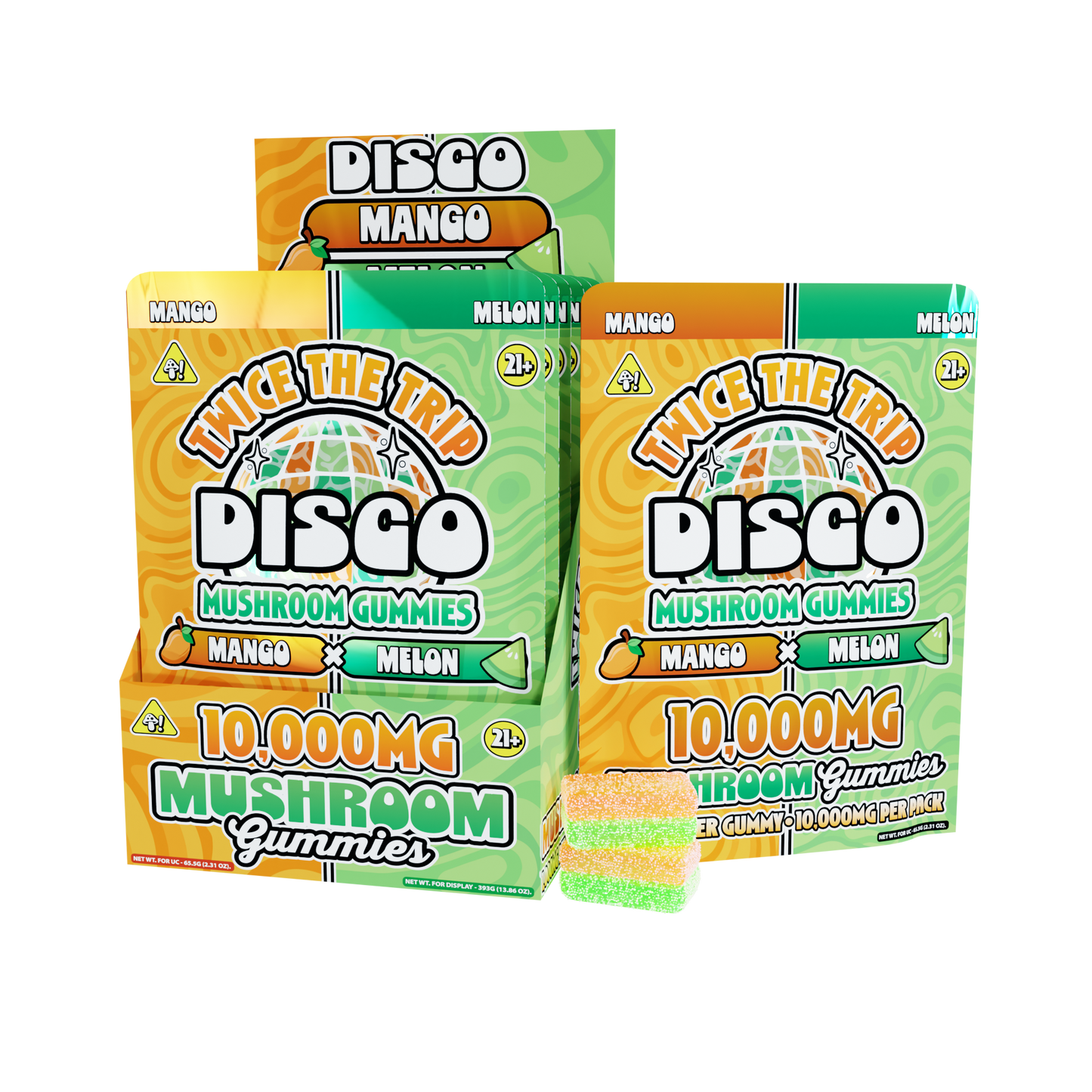 Disco By Chapo Extrax Twice The Trip Magic Mushroom Gummies 10g 10ct (6/Pack) [DROPSHIP]