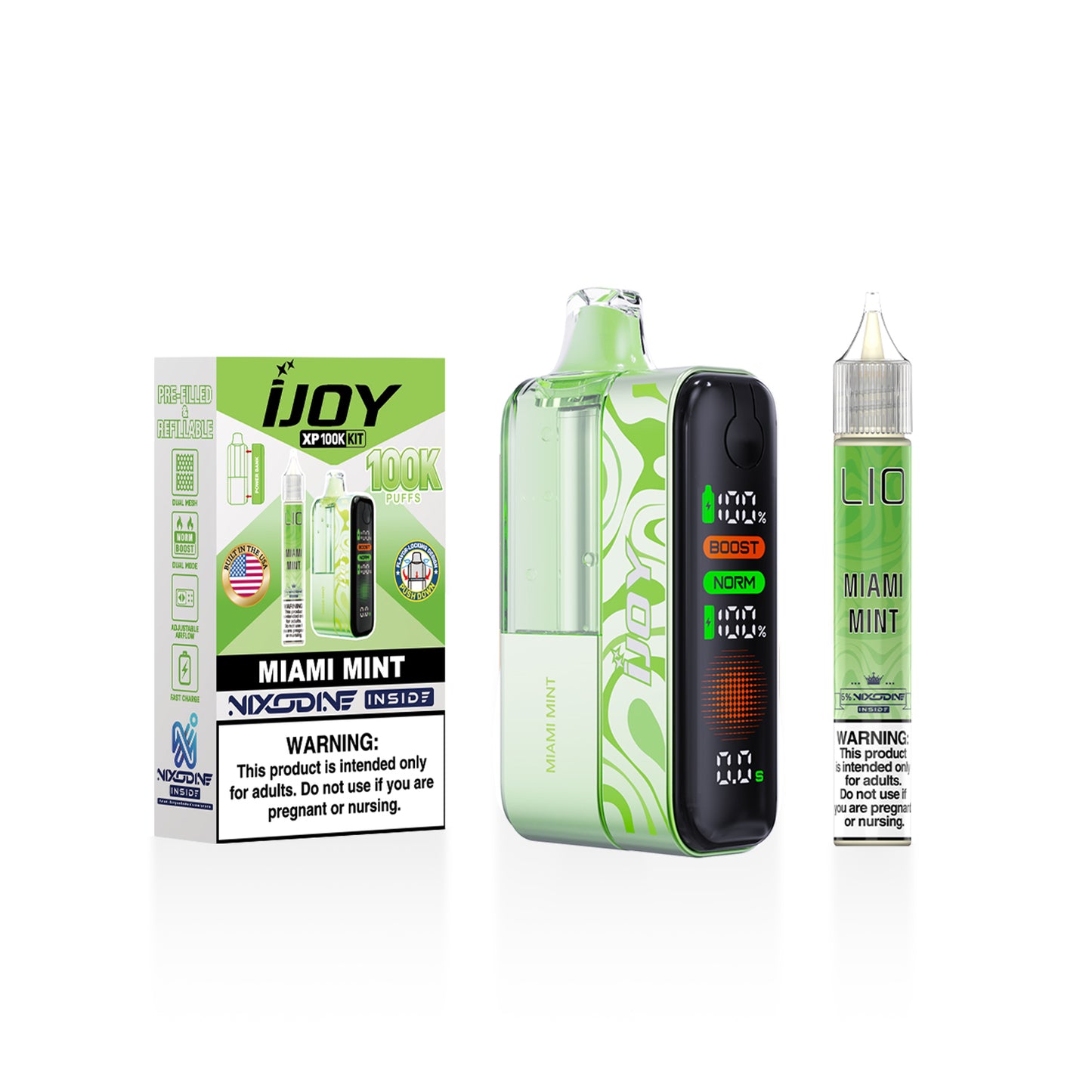 iJoy XP100K Nixodine Disposable Kit 18mL + 15mL Bottle (5/pack) [TX Compliant]