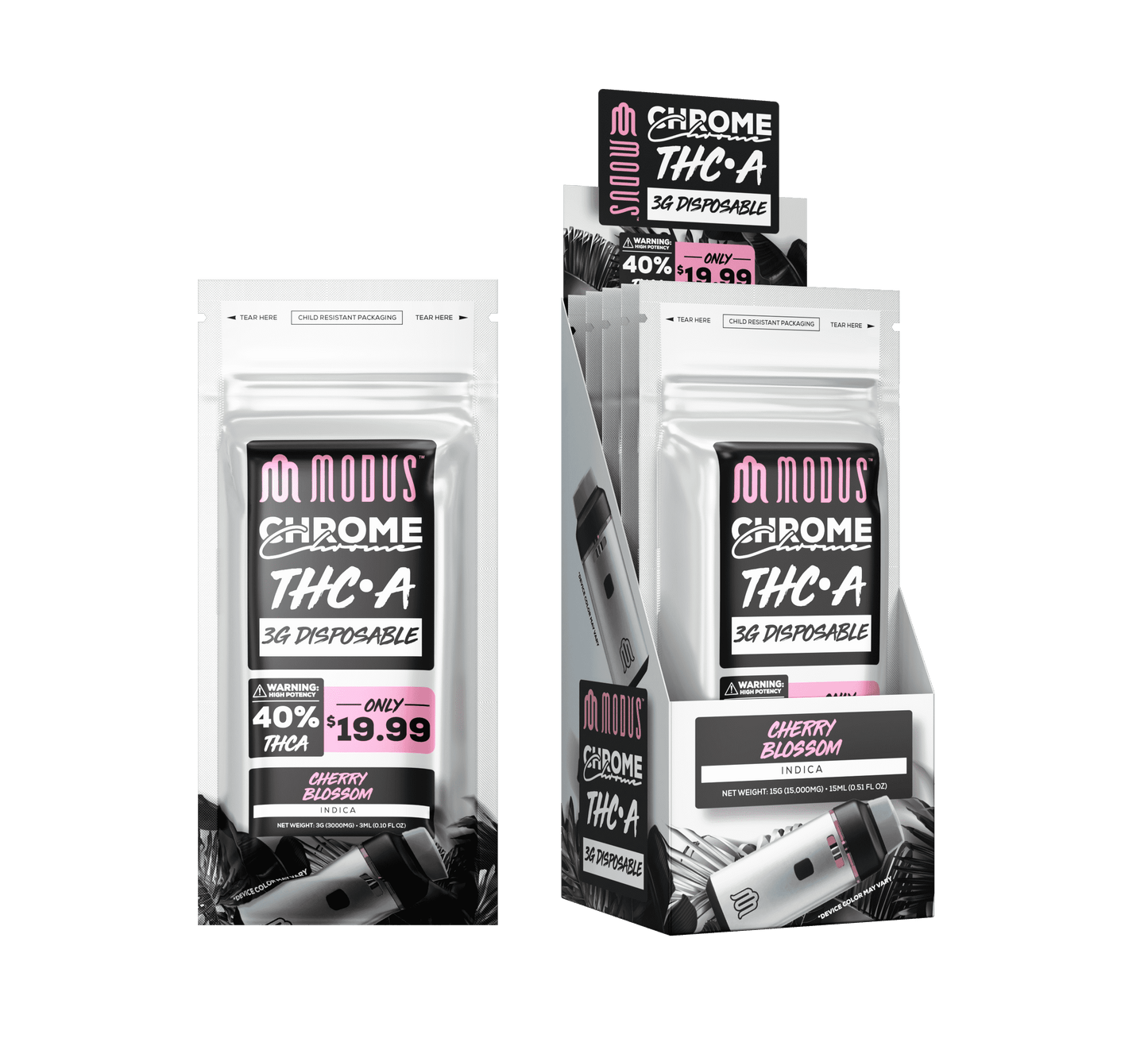 Modus Chrome THC-A Disposable 3g (SINGLE) [DROPSHIP]
