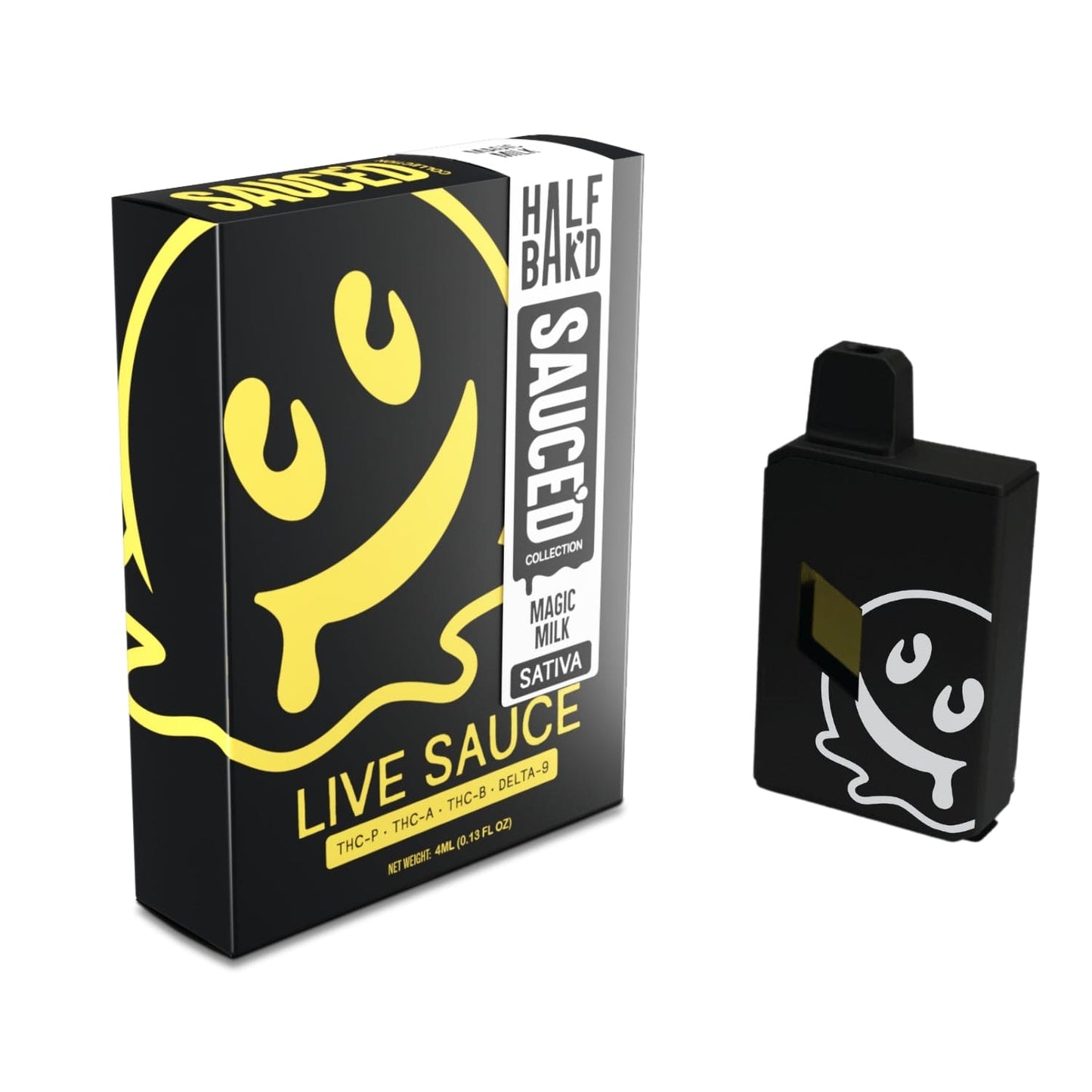 Half Bakd Sauced THC-A Live Resin Disposable 4g (5/Pack) [DROPSHIP]