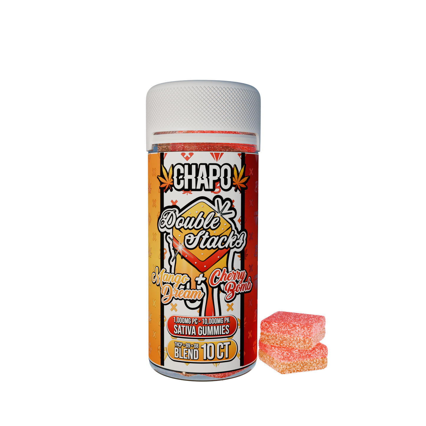 Chapo Blanco Double Stacks THC-P Gummies 10,000mg 10ct (6/Pack) [DROPSHIP]
