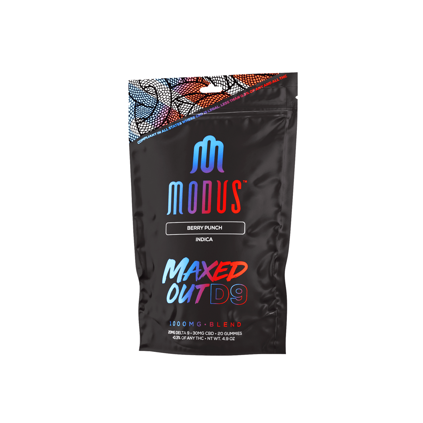 Modus Maxed Out D9 Gummies 1000mg 20ct (SINGLE) [DROPSHIP]
