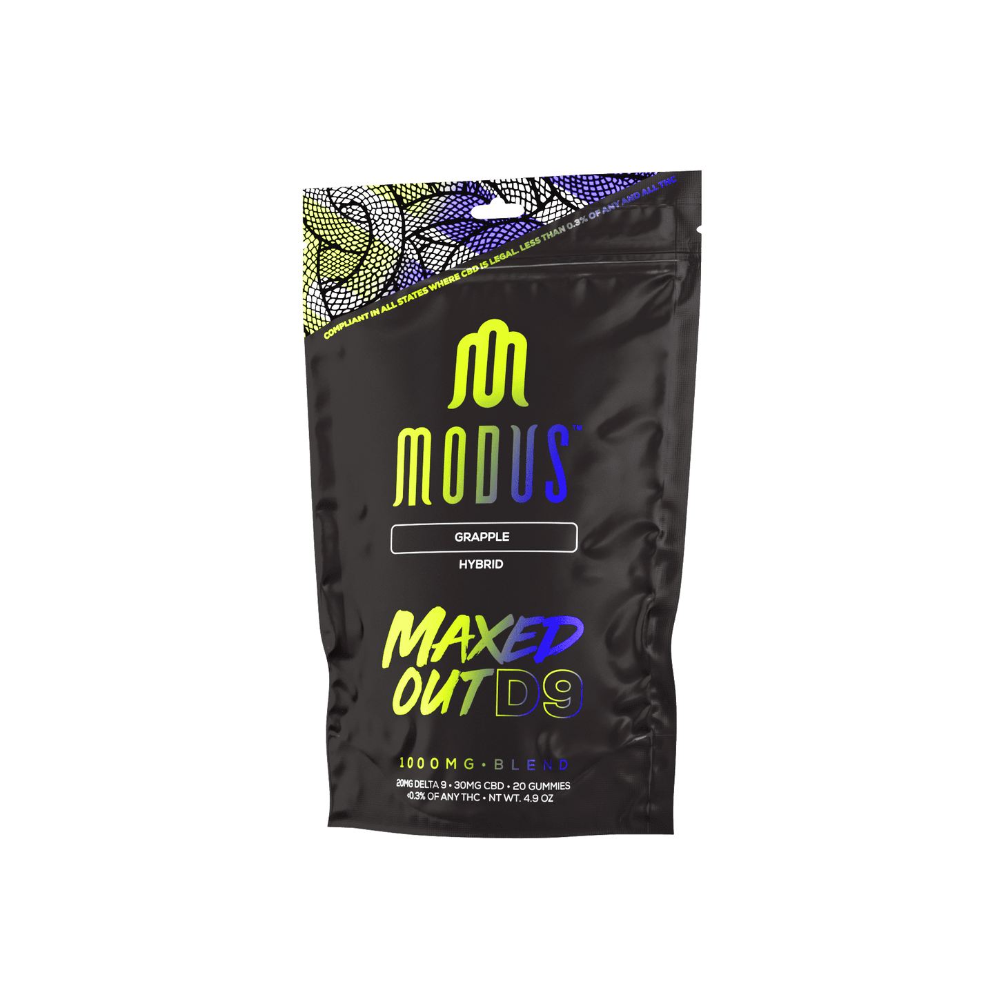 Modus Maxed Out D9 Gummies 1000mg 20ct (SINGLE) [DROPSHIP]