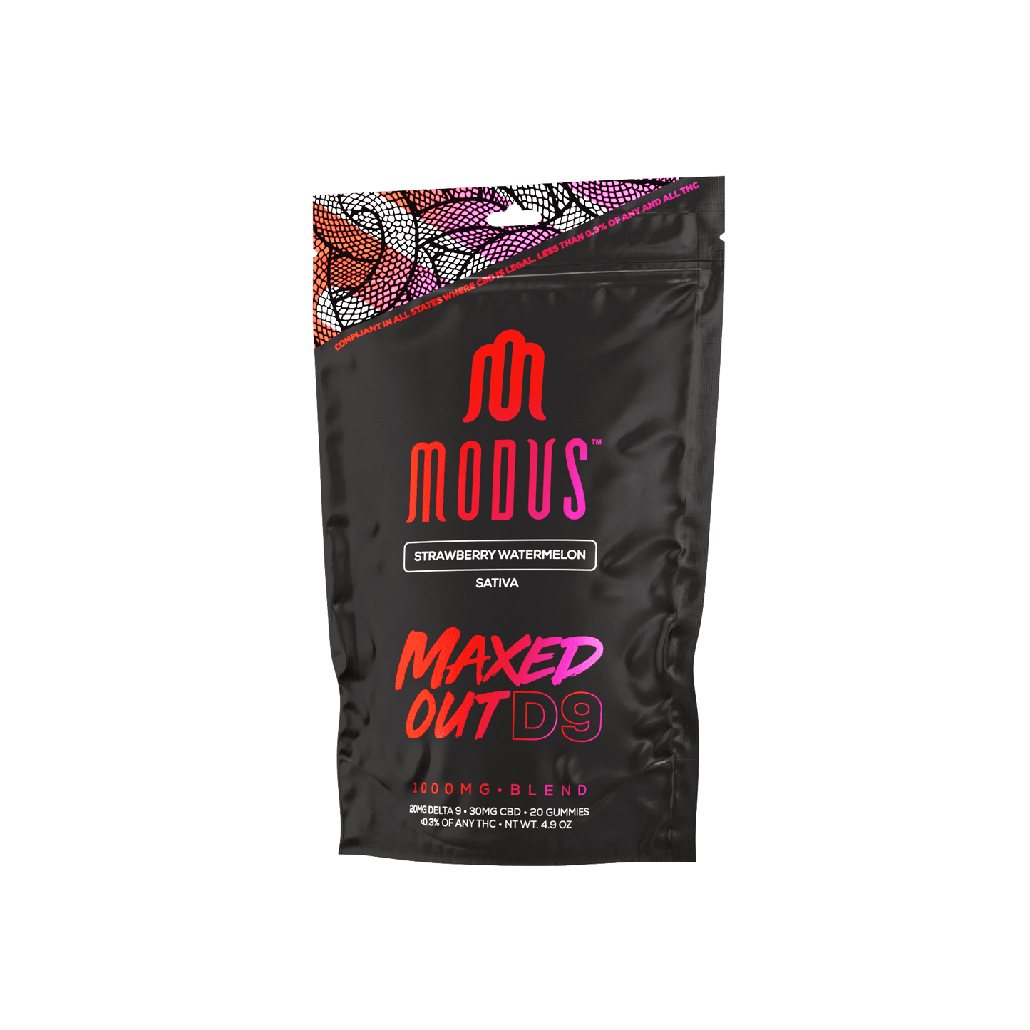 Modus Maxed Out D9 Gummies 1000mg 20ct (SINGLE) [DROPSHIP]
