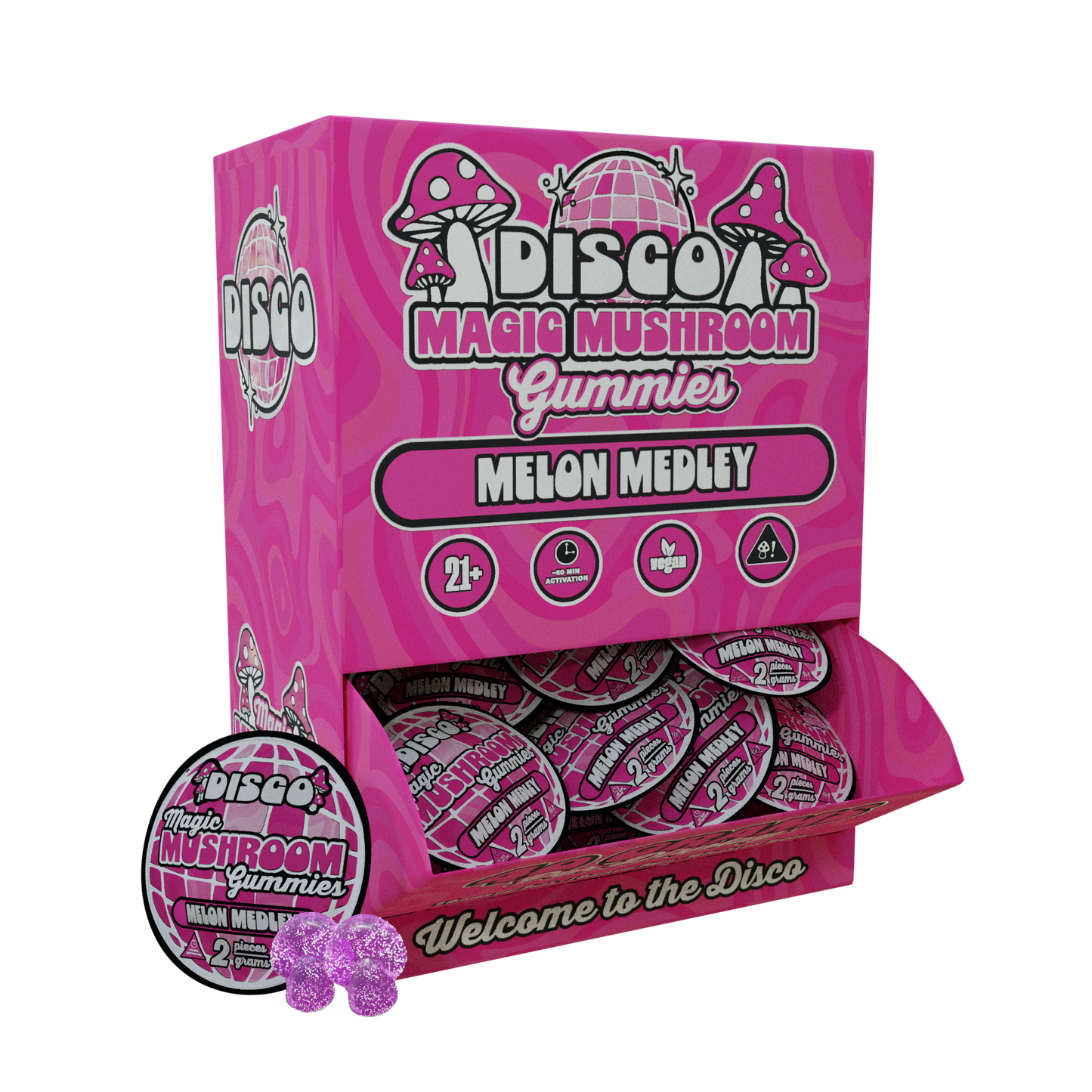 Disco By Chapo Extrax Magic Mushroom Gummies 8g 2ct (20/Pack) [DROPSHIP]