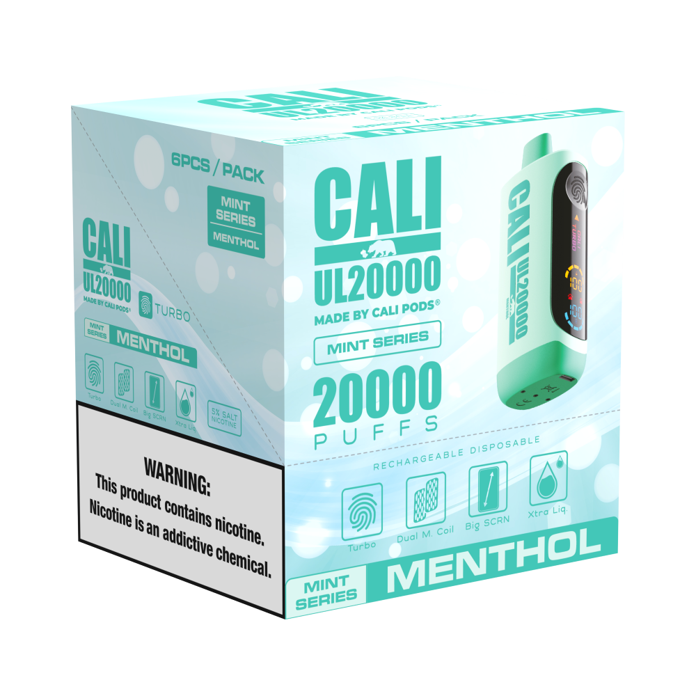 Cali UL20000 Mint Series Disposable 20mL (6/pack) [DROPSHIP]