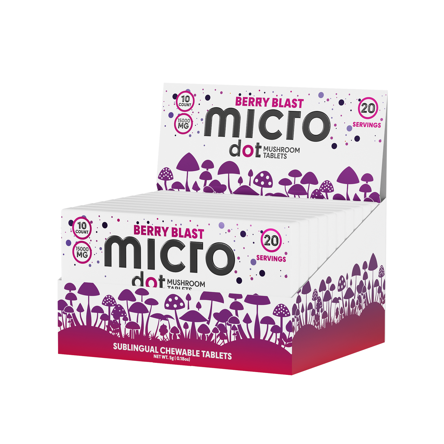 Micro Dot Mushroom Tablets 15g 10ct (10/Pack) [DROPSHIP]