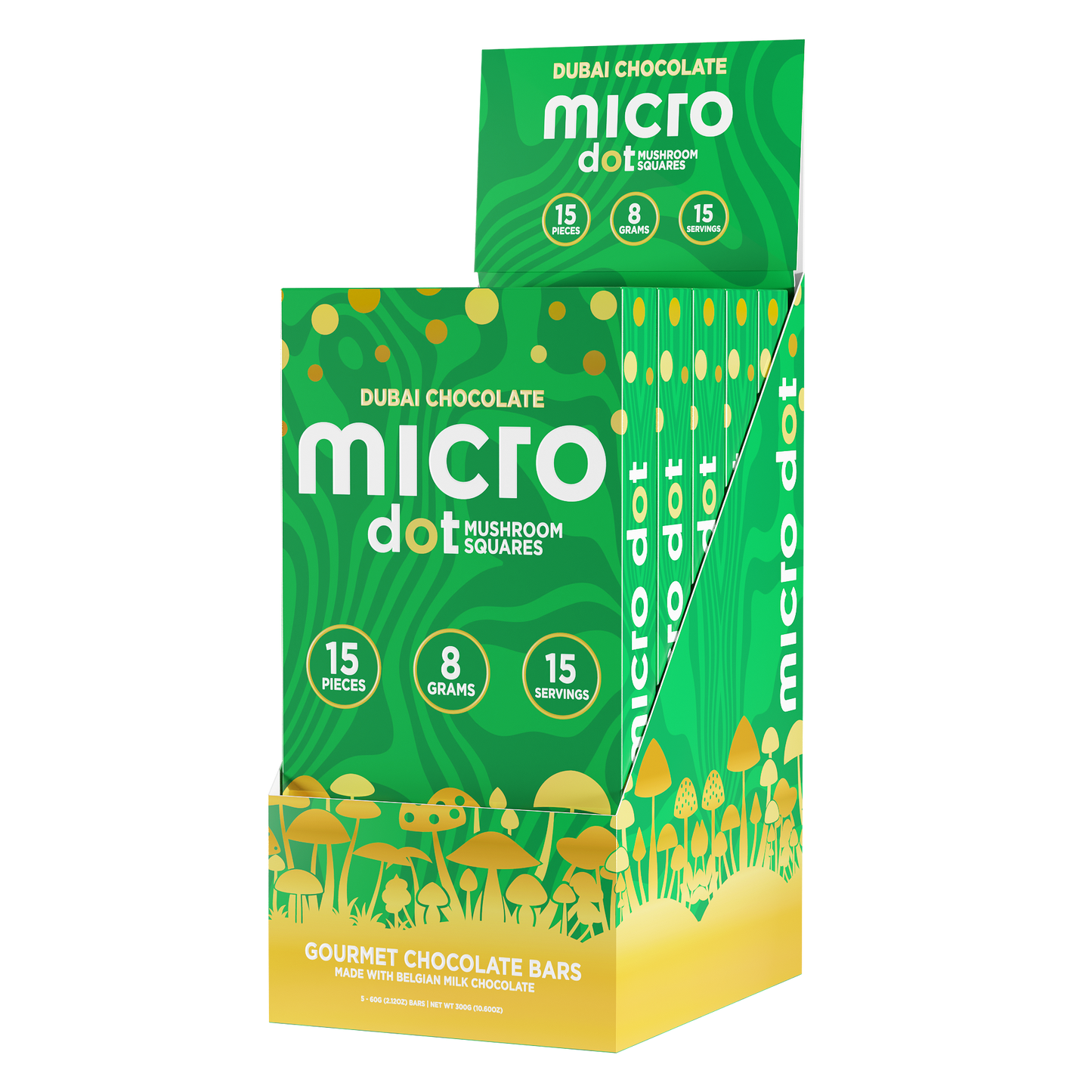 Micro Dot Mushroom Chocolate Bar 8g (5/Pack) [DROPSHIP]