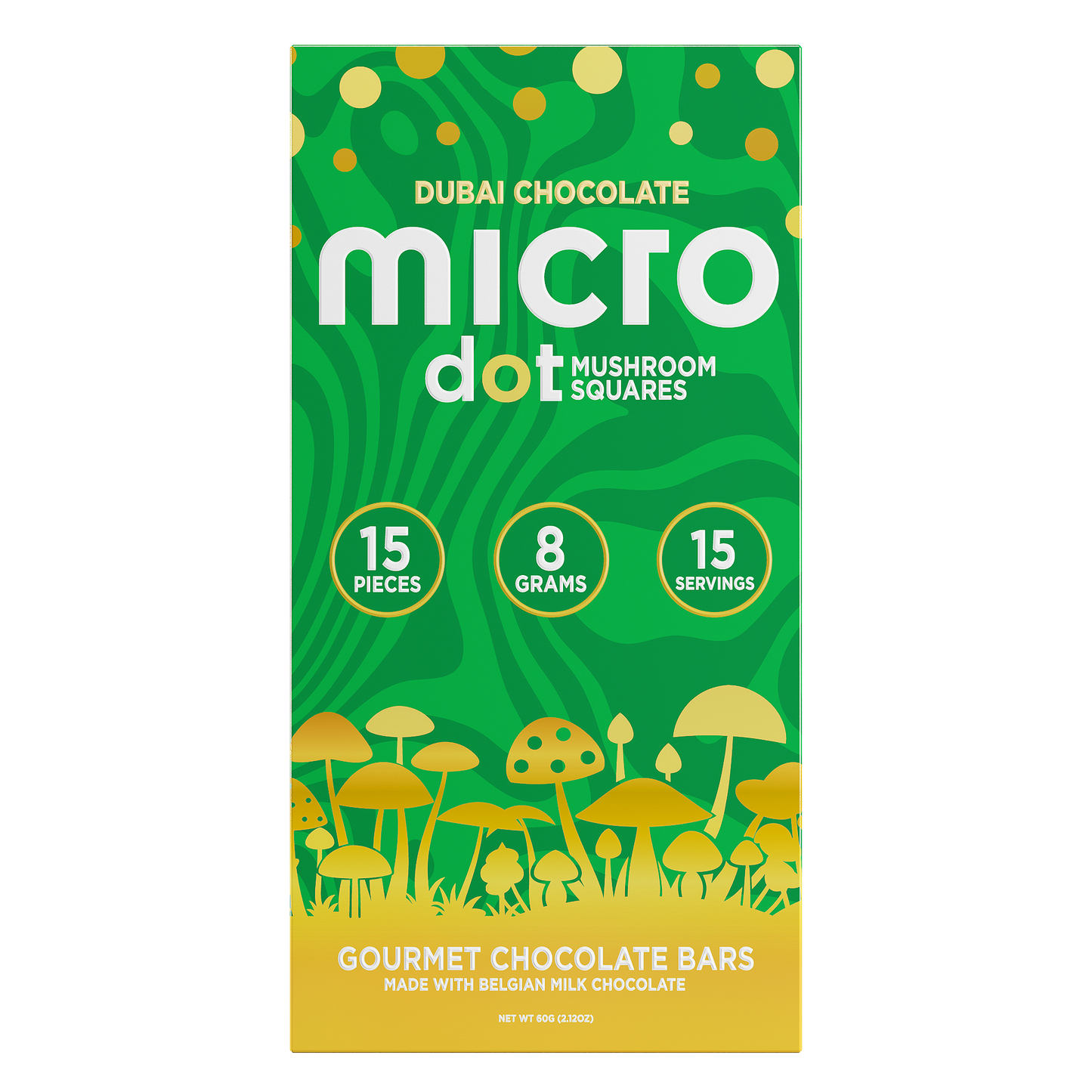 Micro Dot Mushroom Chocolate Bar 8g (5/Pack) [DROPSHIP]