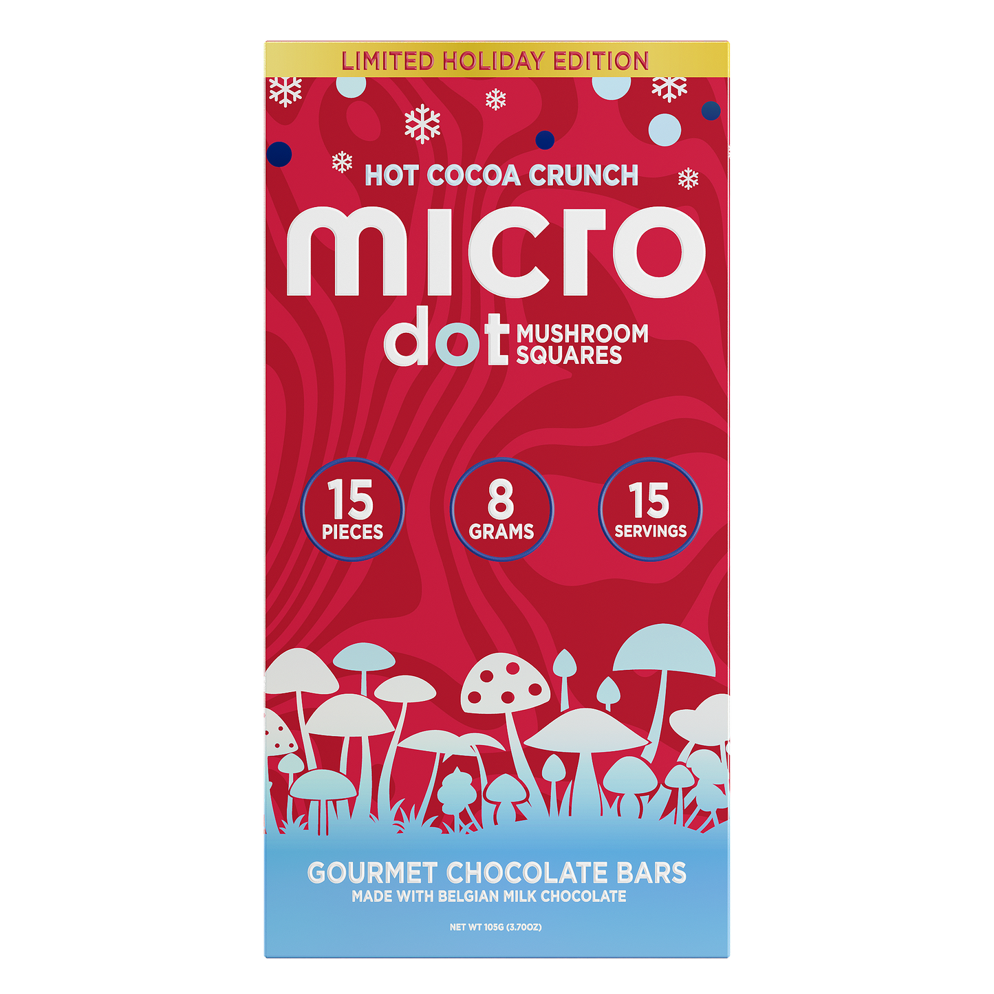 Micro Dot Mushroom Chocolate Bar 8g (5/Pack) [DROPSHIP]