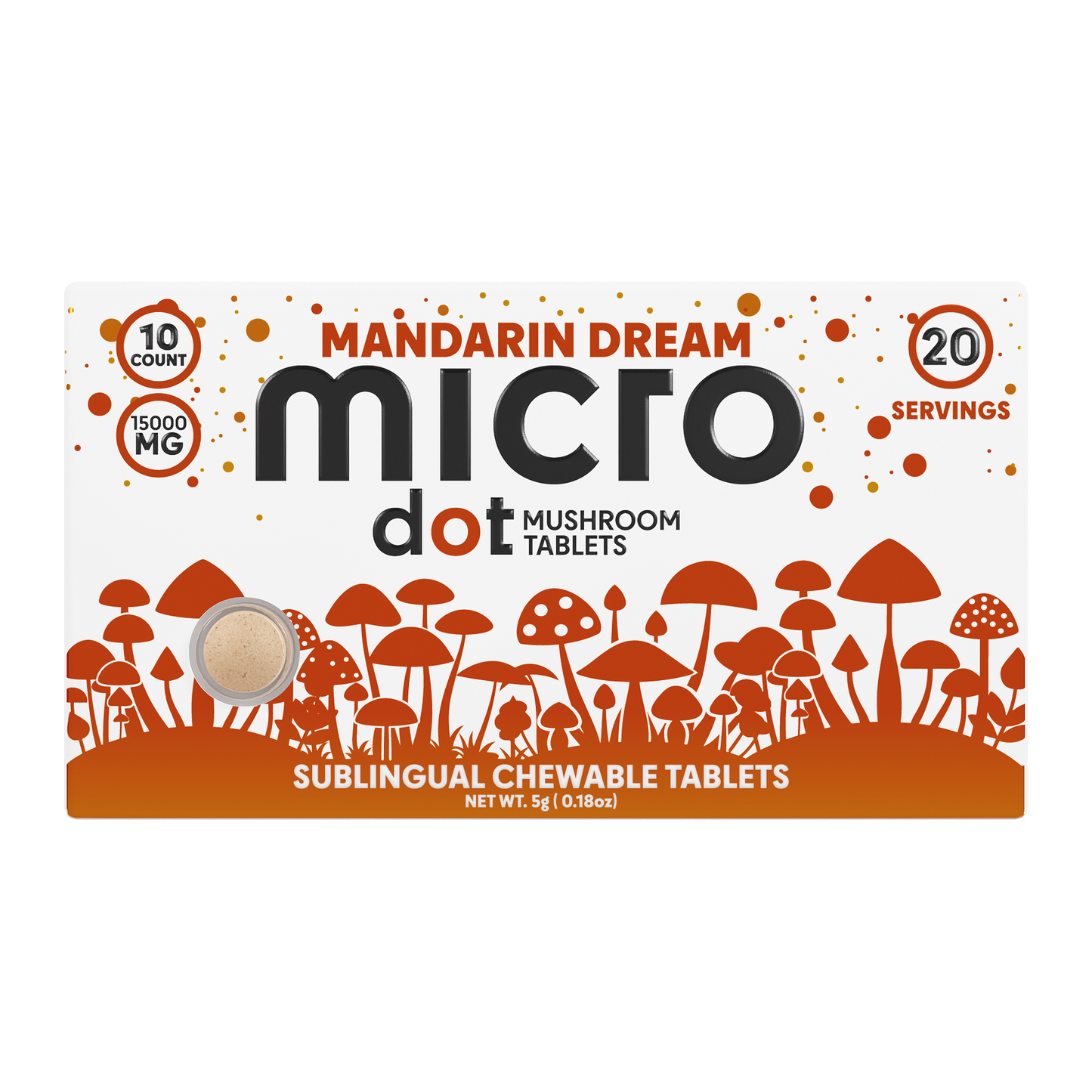Micro Dot Mushroom Tablets 15g 10ct (10/Pack) [DROPSHIP]