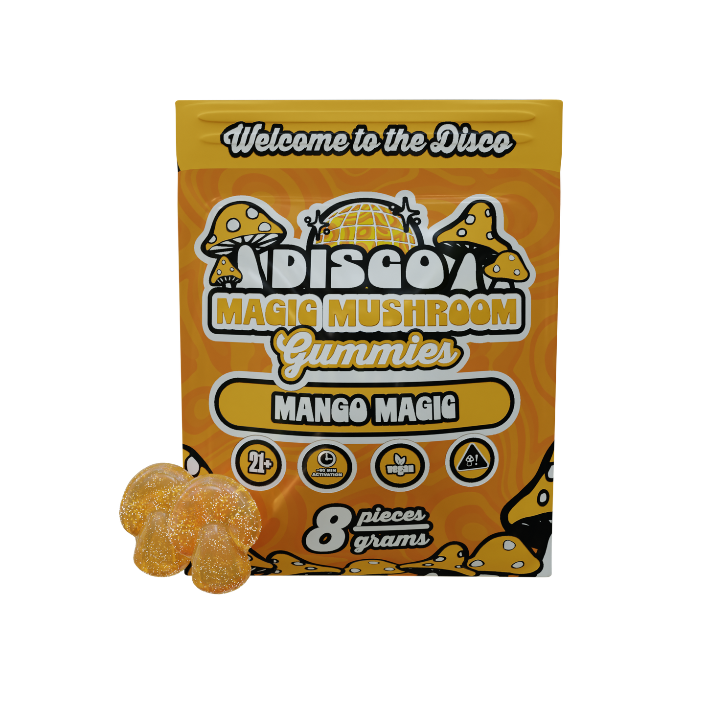 Disco By Chapo Extrax Magic Mushroom Gummies 8g 8ct (6/Pack) [DROPSHIP]