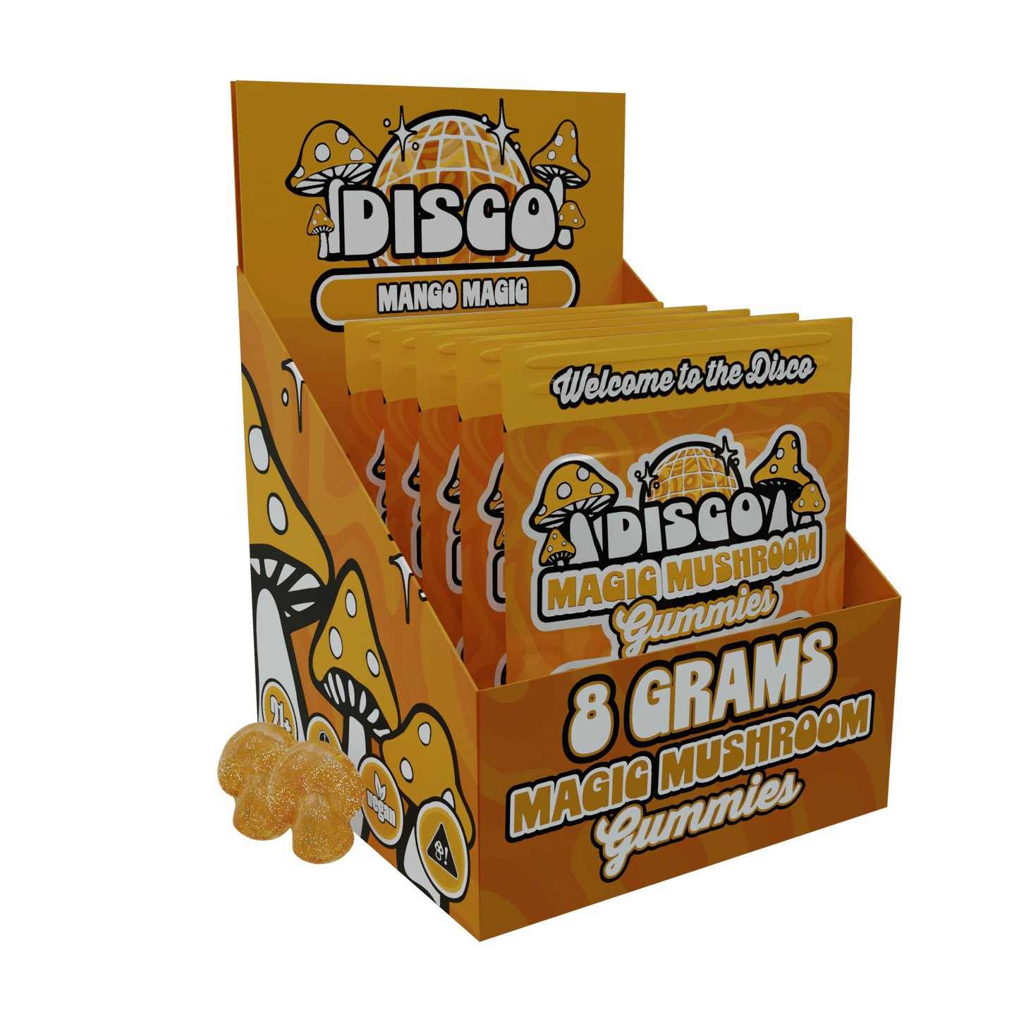 Disco By Chapo Extrax Magic Mushroom Gummies 8g 8ct (6/Pack) [DROPSHIP]