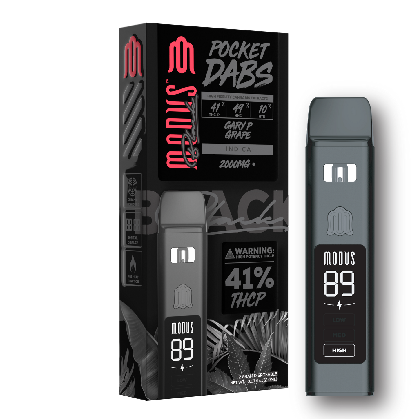 Modus Black Pocket Dabs Disposable (SINGLE) [DROPSHIP]