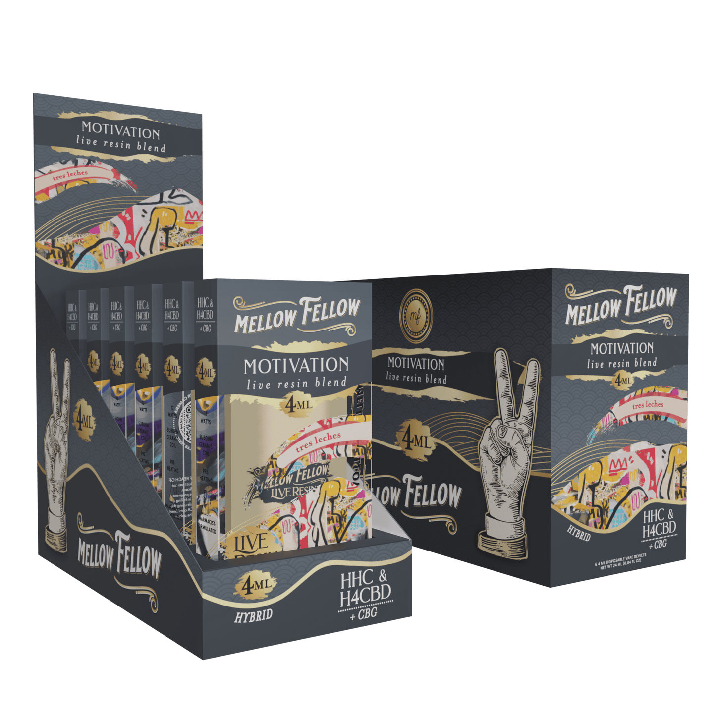 Mellow Fellow Live Resin Disposable 4g (6/pack) [DROPSHIP]