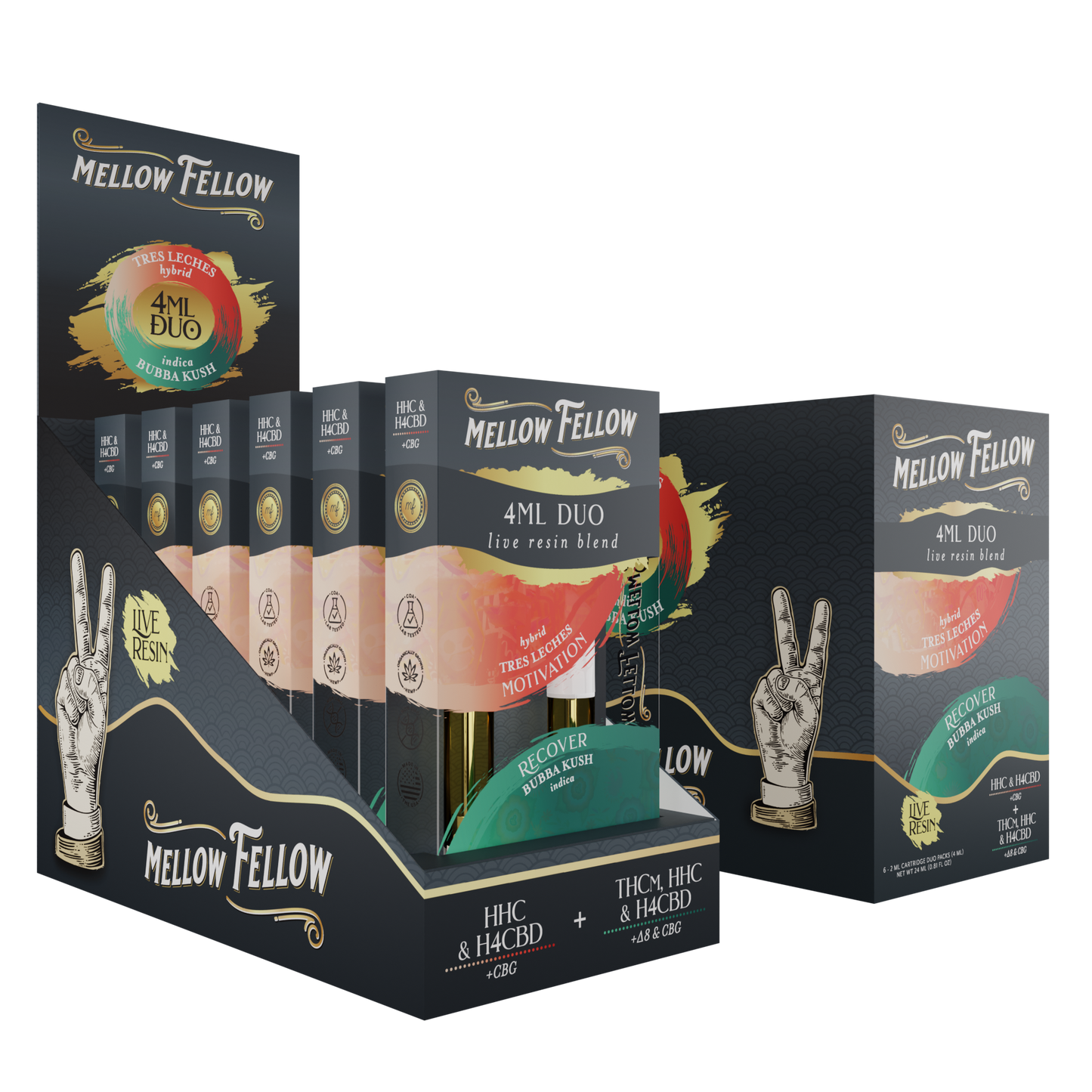 Mellow Fellow Live Resin Duo Cartridge 4g (6/pack) [DROPSHIP]