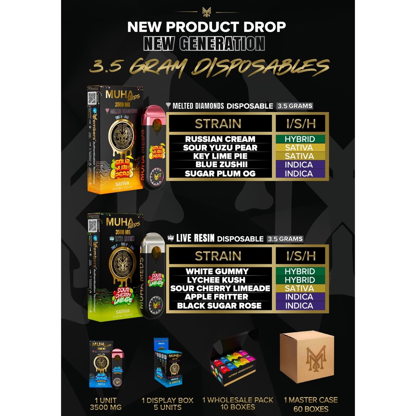 Muha Meds Live Resin Disposable 3.5g (SINGLE)