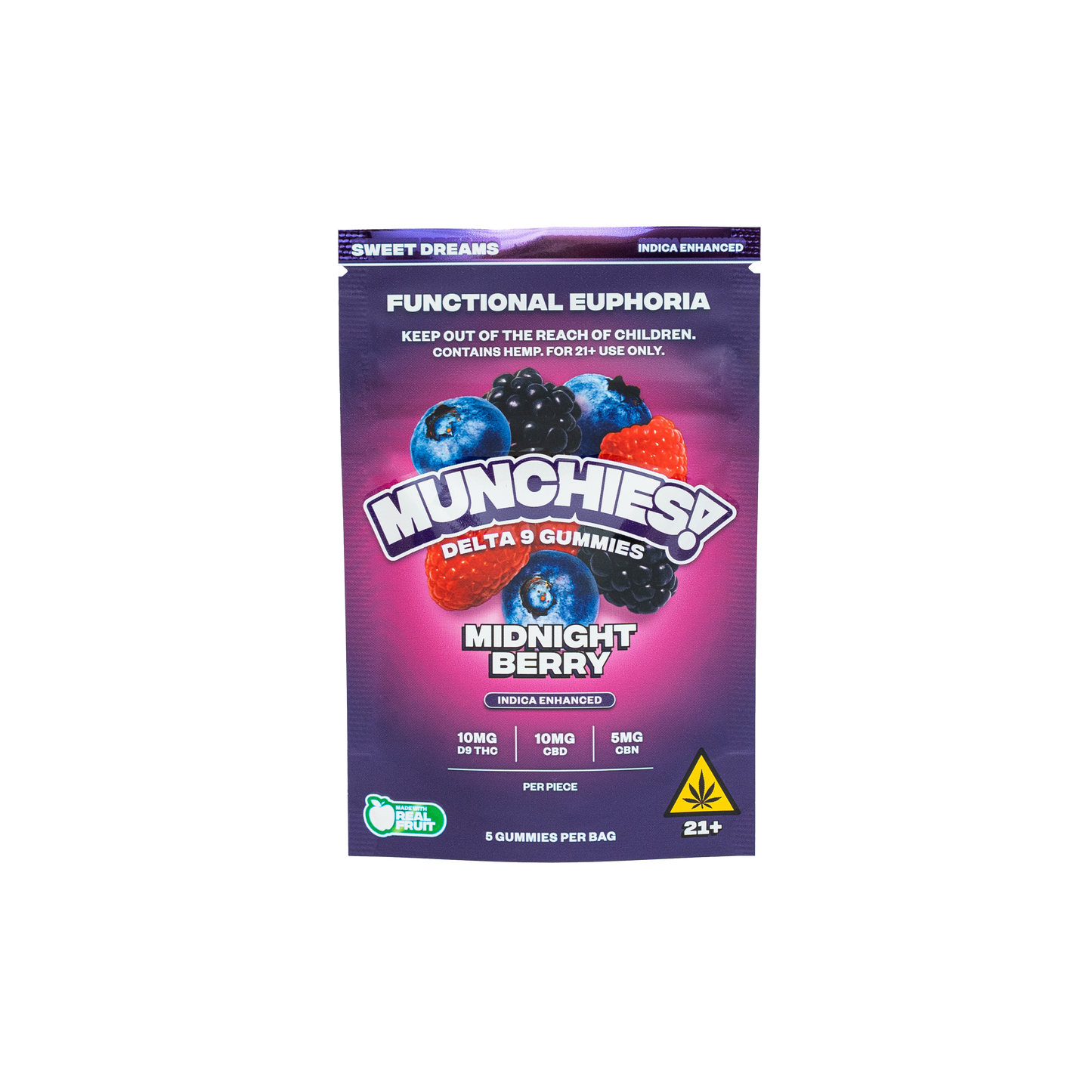 Munchies Gummy Euphoria D9 5ct (8/pack) [DROPSHIP]