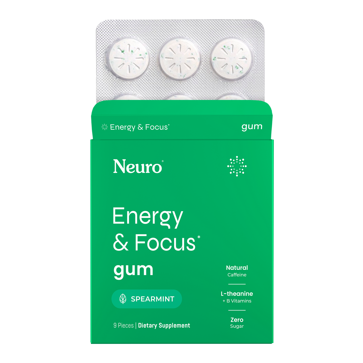 Neuro Energy And Focus Gum 6ct (10/pack)