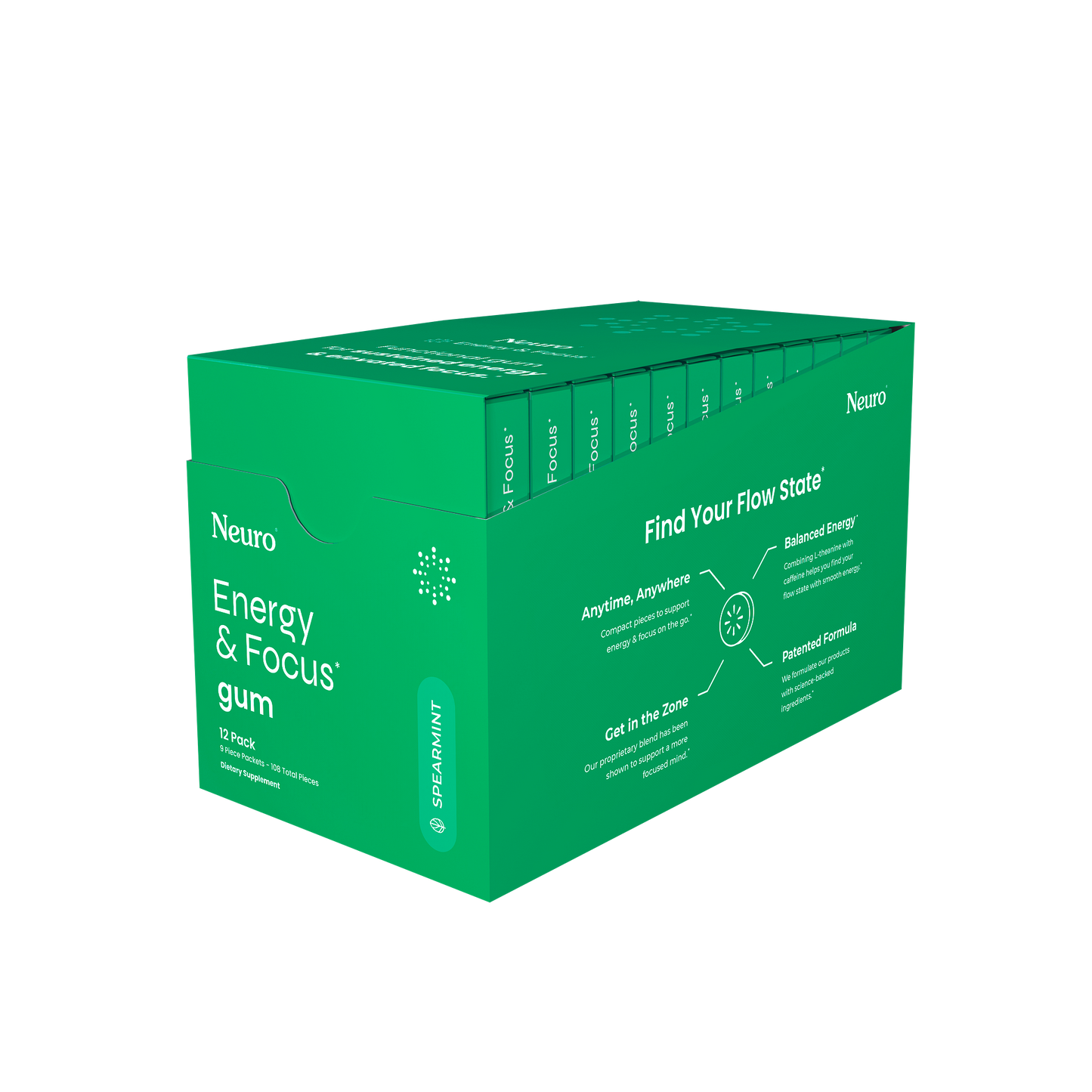 Neuro Energy And Focus Gum 9ct (12/pack)