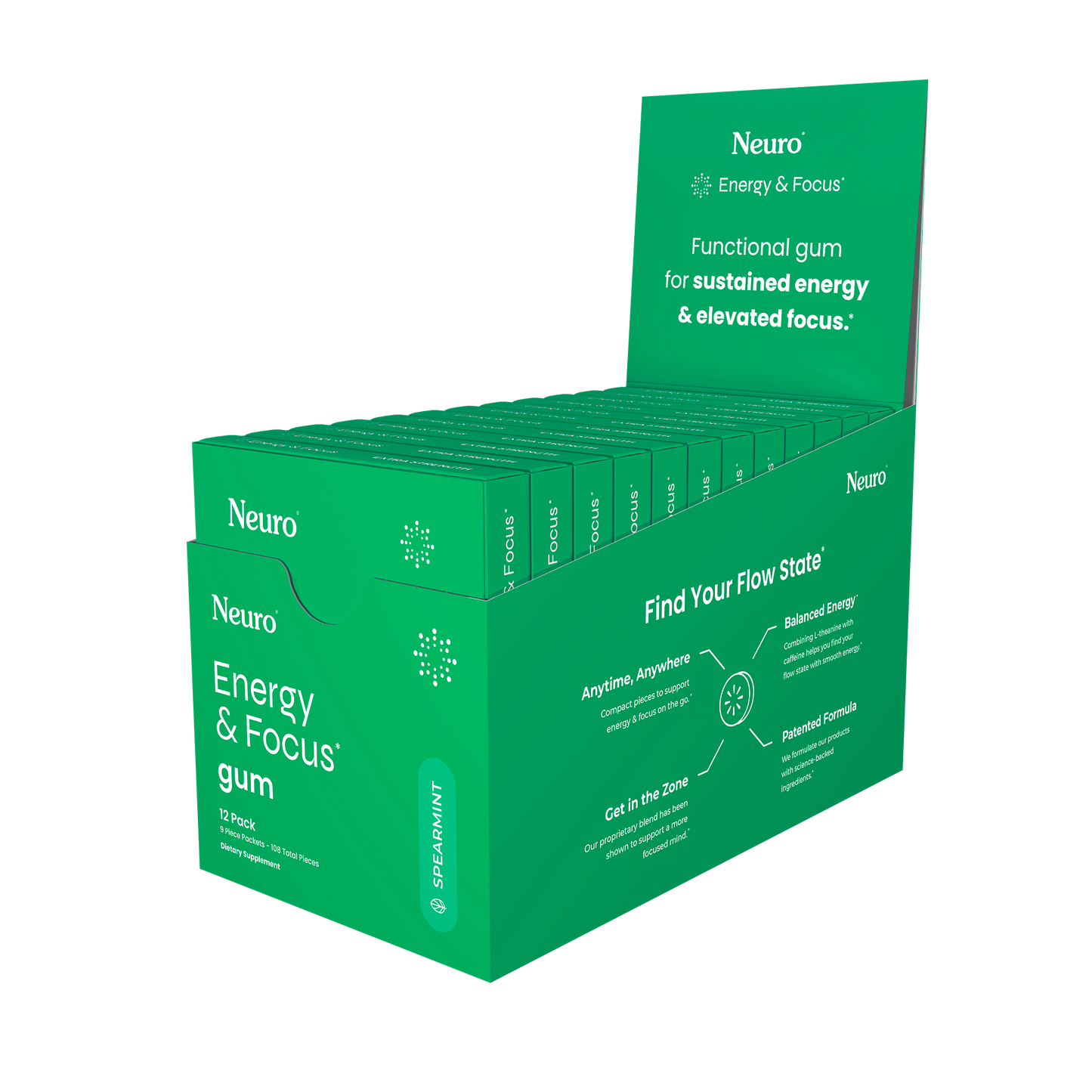 Neuro Energy And Focus Gum 9ct (12/pack)