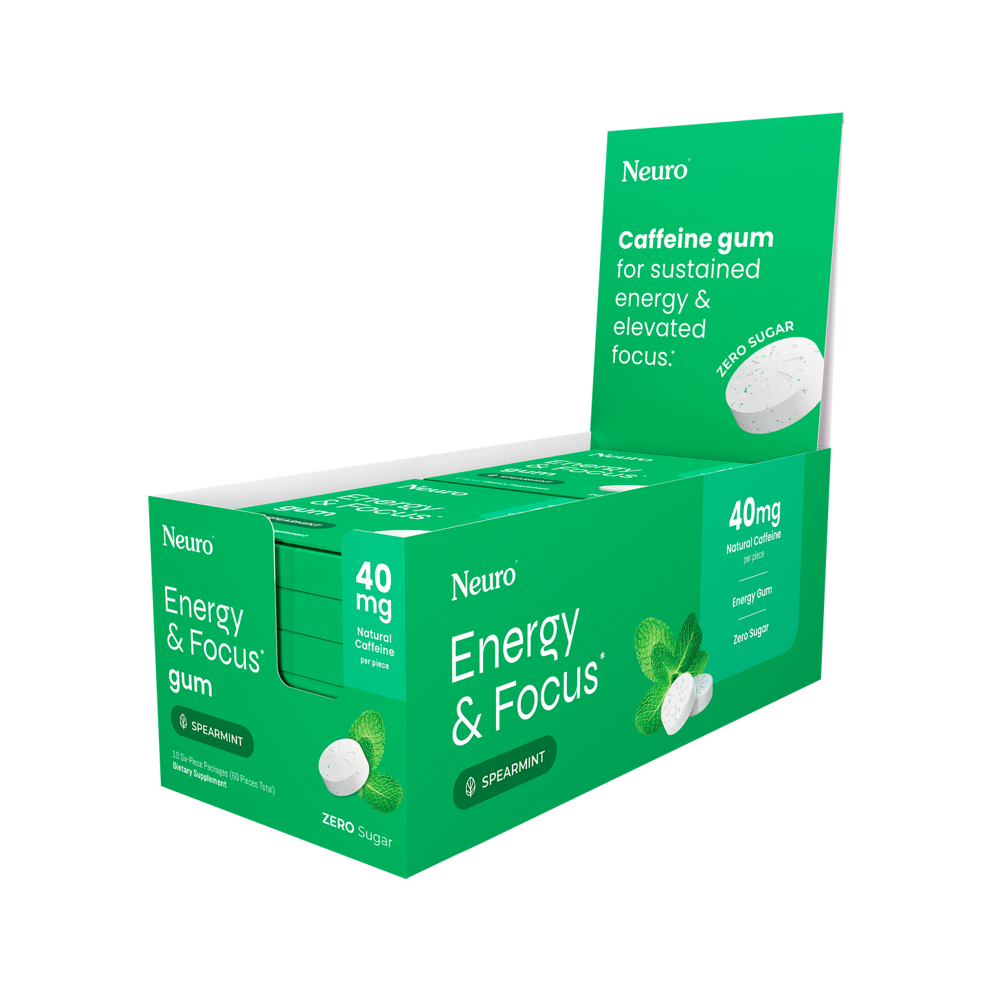Neuro Energy And Focus Gum 6ct (10/pack)
