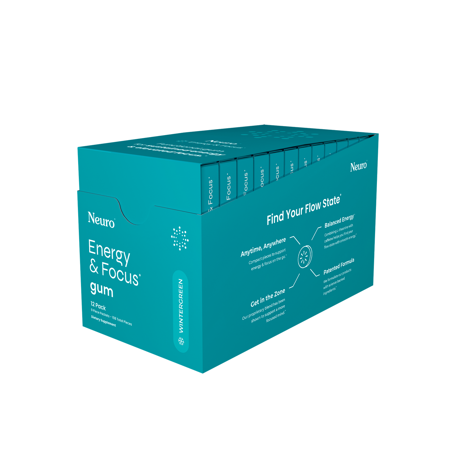 Neuro Energy And Focus Gum 9ct (12/pack)