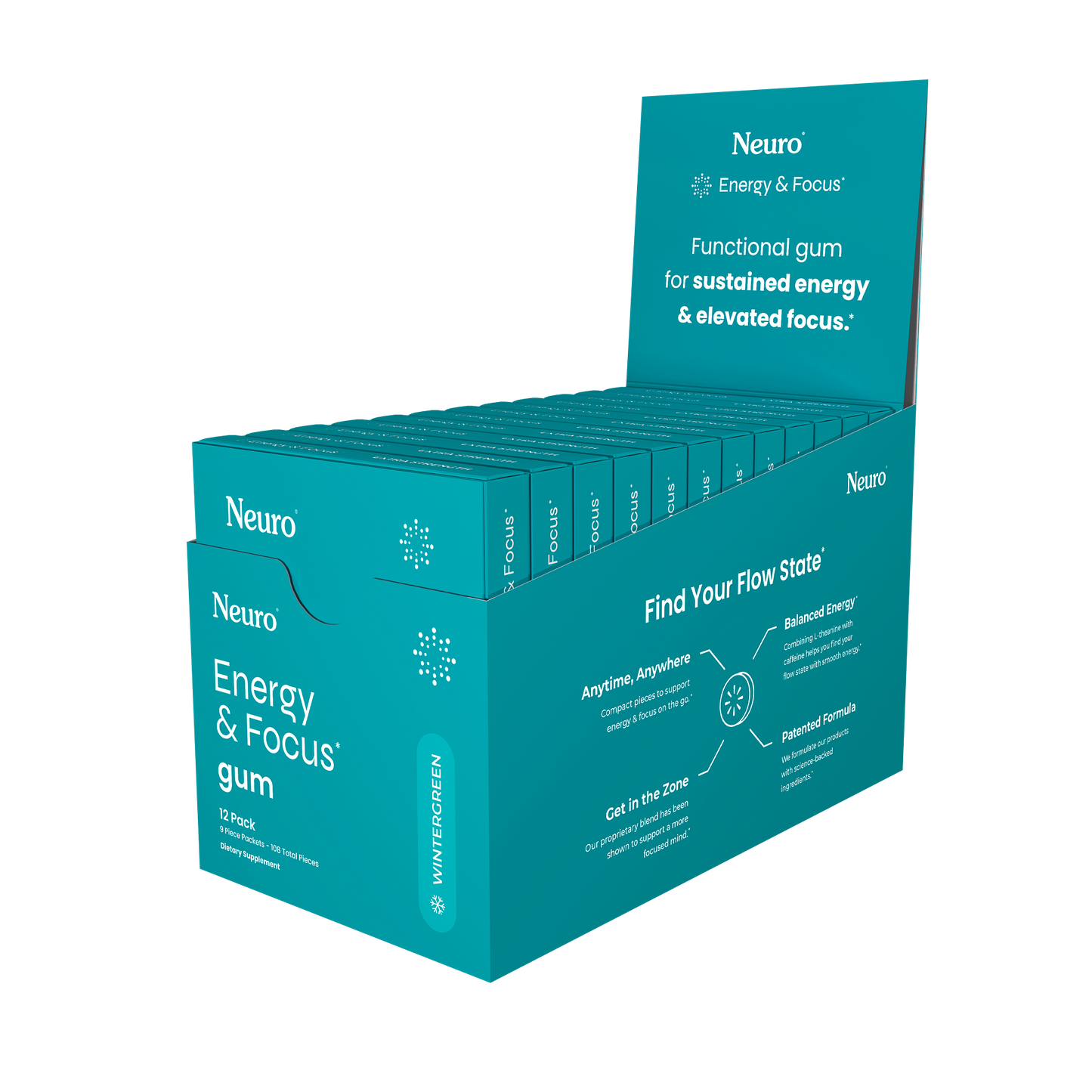 Neuro Energy And Focus Gum 9ct (12/pack)
