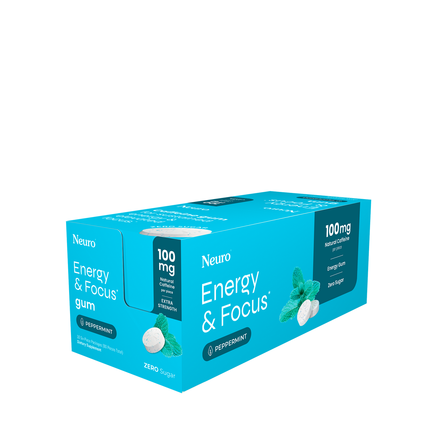 Neuro Energy And Focus Gum Extra Strength 6ct (10/pack)
