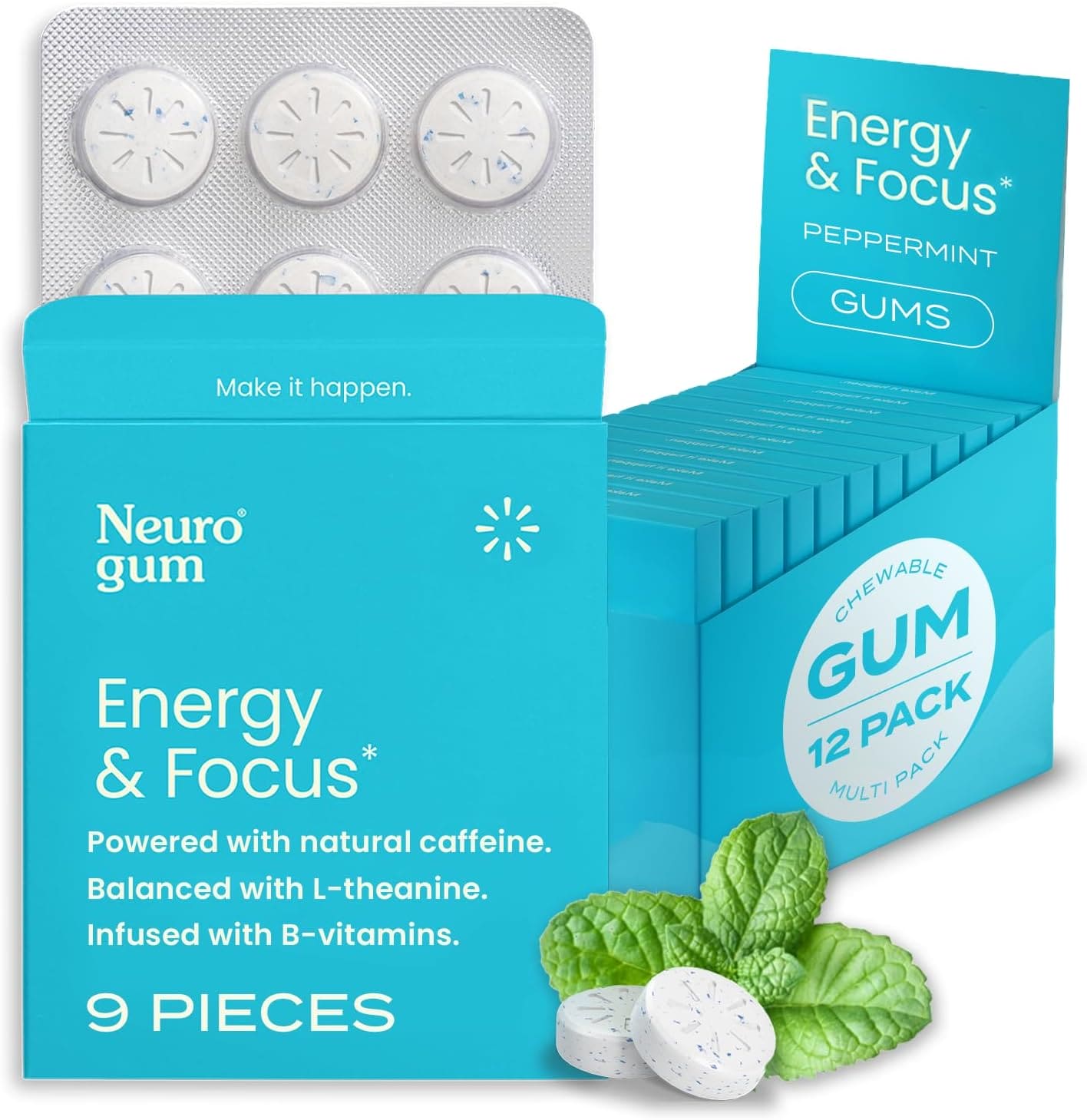 Neuro Energy And Focus Gum 9ct (12/pack)