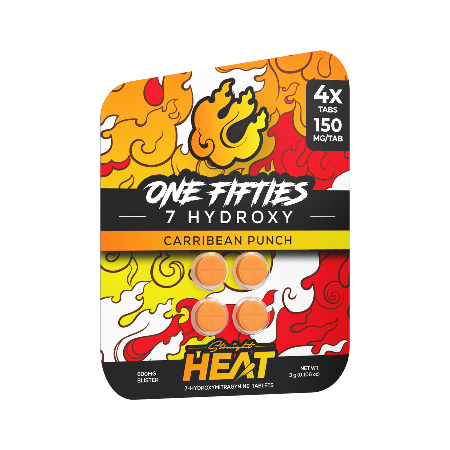 Straight Heat 7Hydroxy One Fifties Tabs 150mg 4ct (SINGLE)