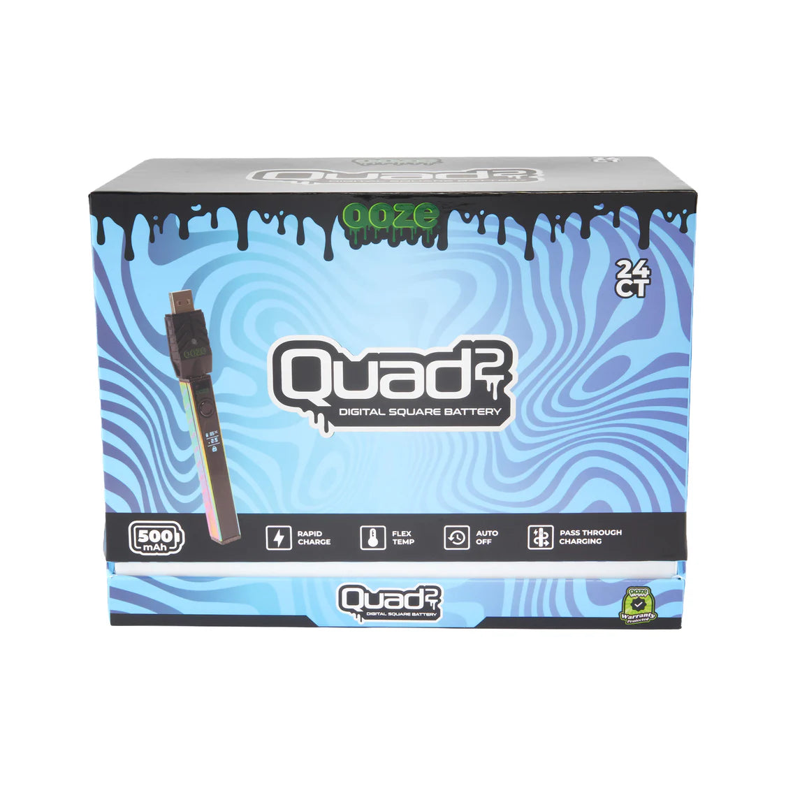 Ooze Quad 2 Battery Display (24/pack) - Assorted Colors