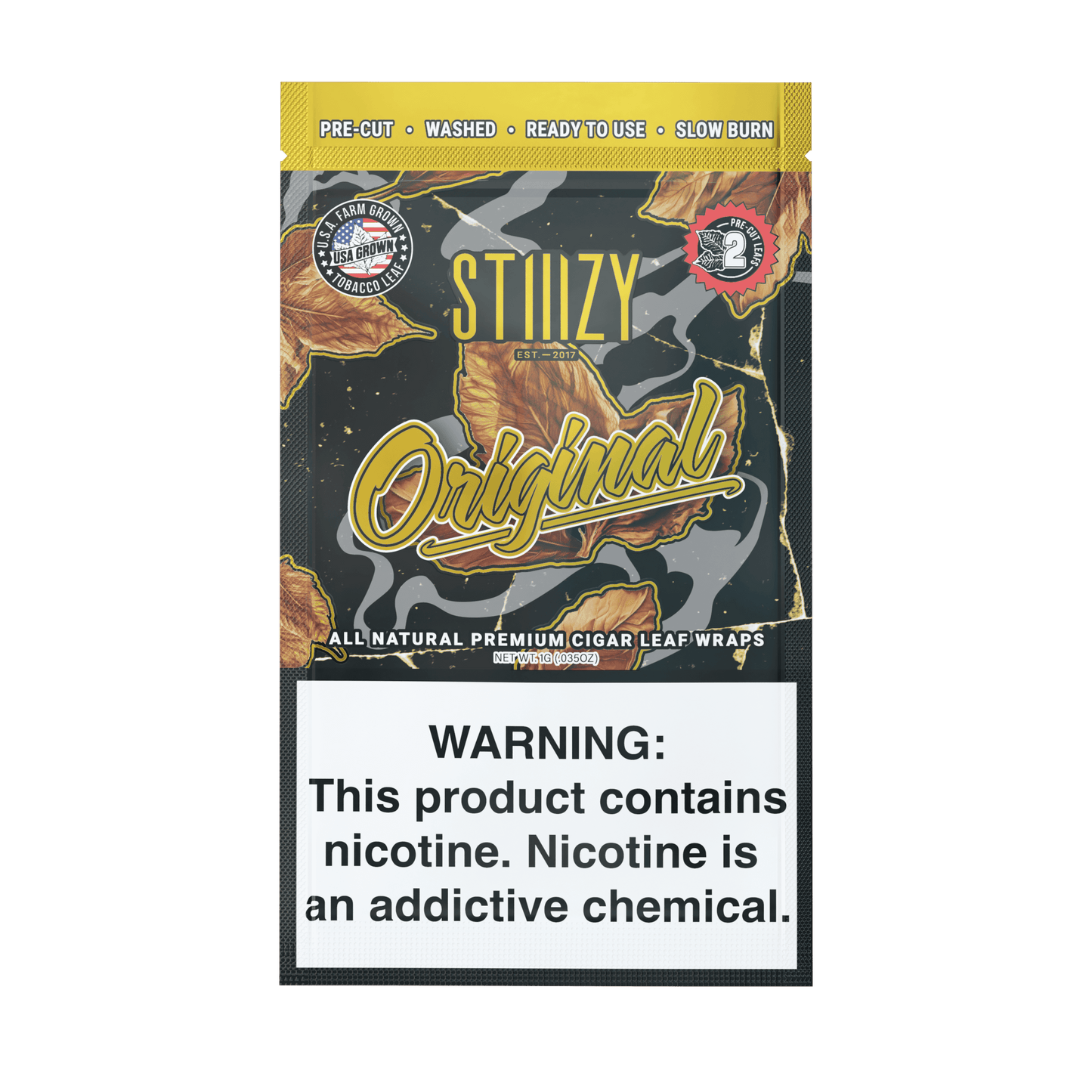 STIIIZY Premium All Natural Leaf Wraps 2ct (20/Pack)