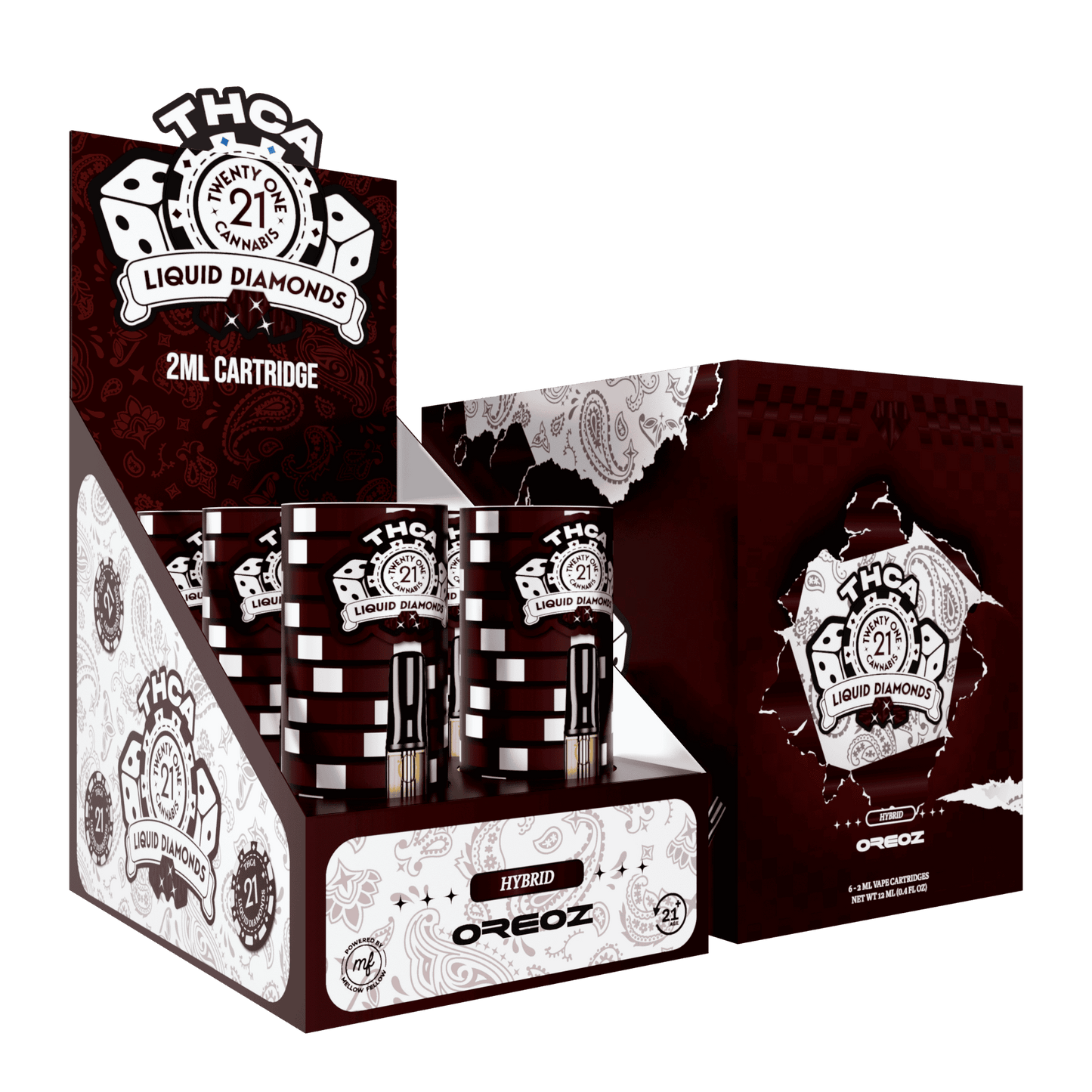 Twenty One THC-A Cartridge 2mL (6/pack) [DROPSHIP]