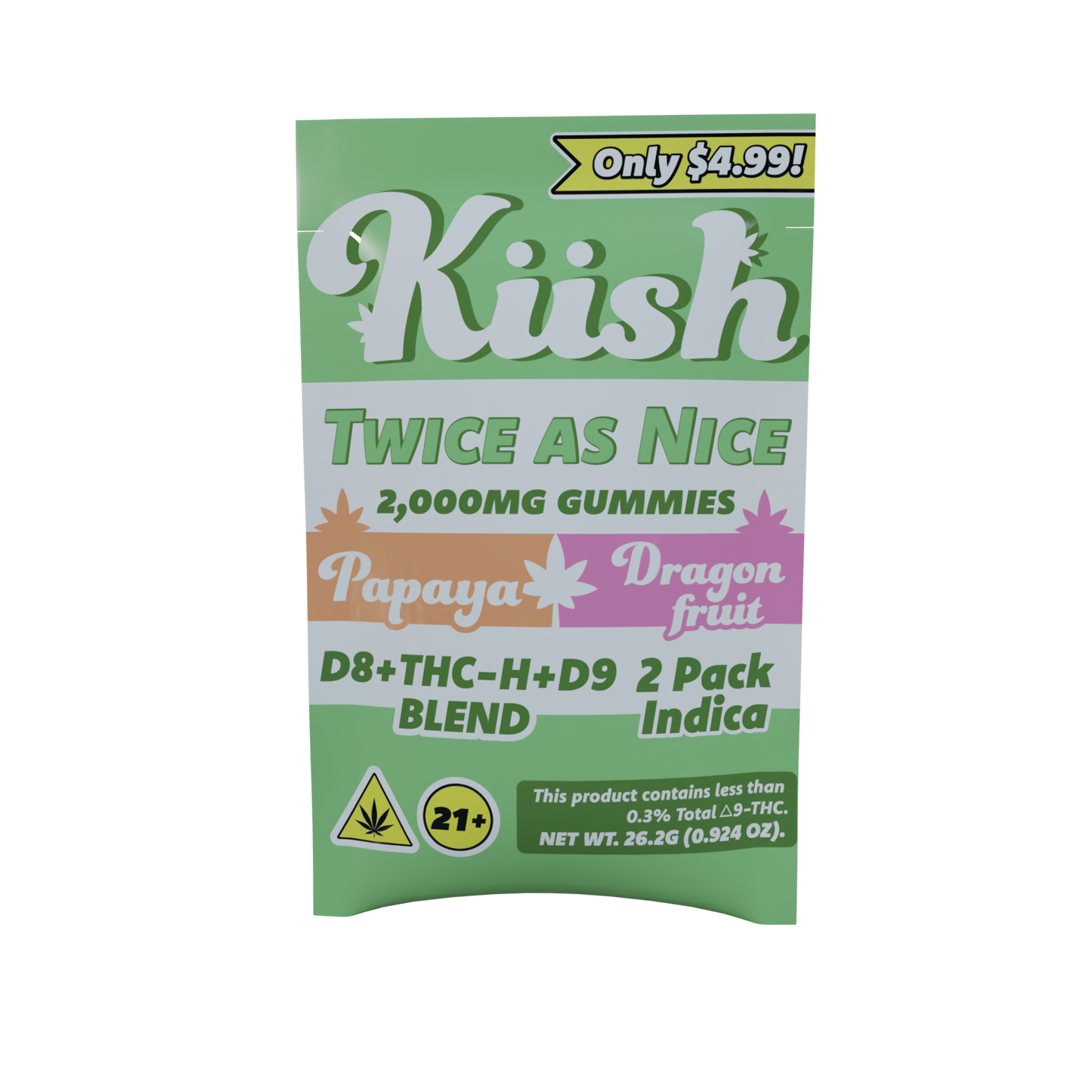 Chapo Kush Twice As Nice Gummies 2000mg 2ct (30/pack) [DROPSHIP]
