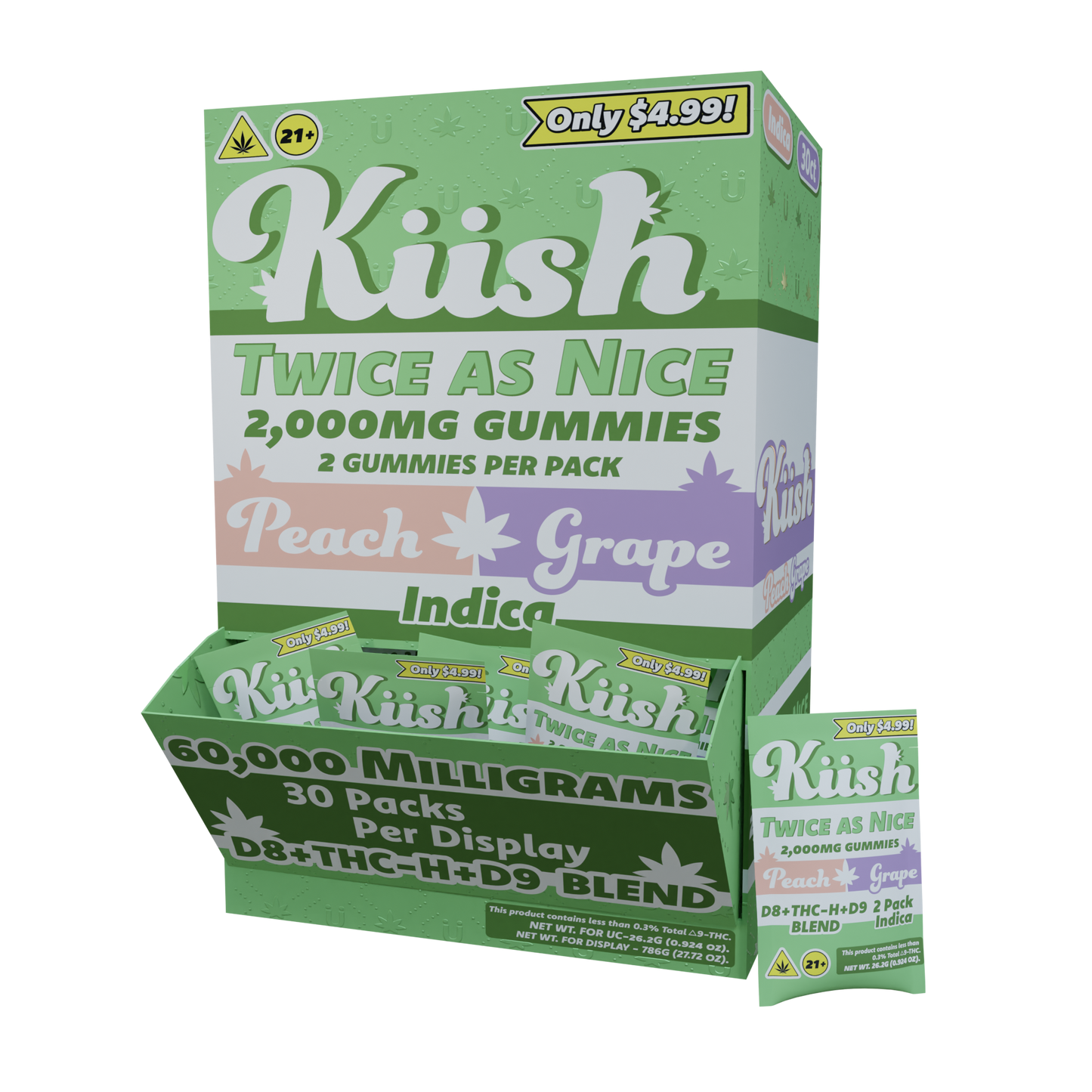Chapo Kush Twice As Nice Gummies 2000mg 2ct (30/pack) [DROPSHIP]