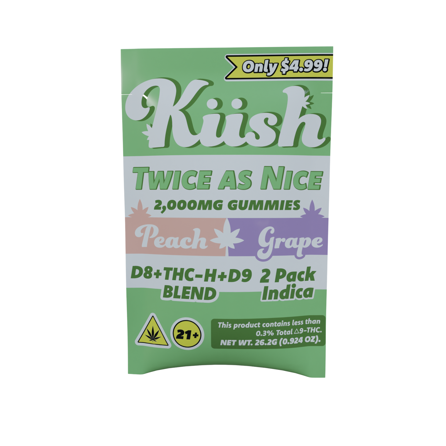 Chapo Kush Twice As Nice Gummies 2000mg 2ct (30/pack) [DROPSHIP]