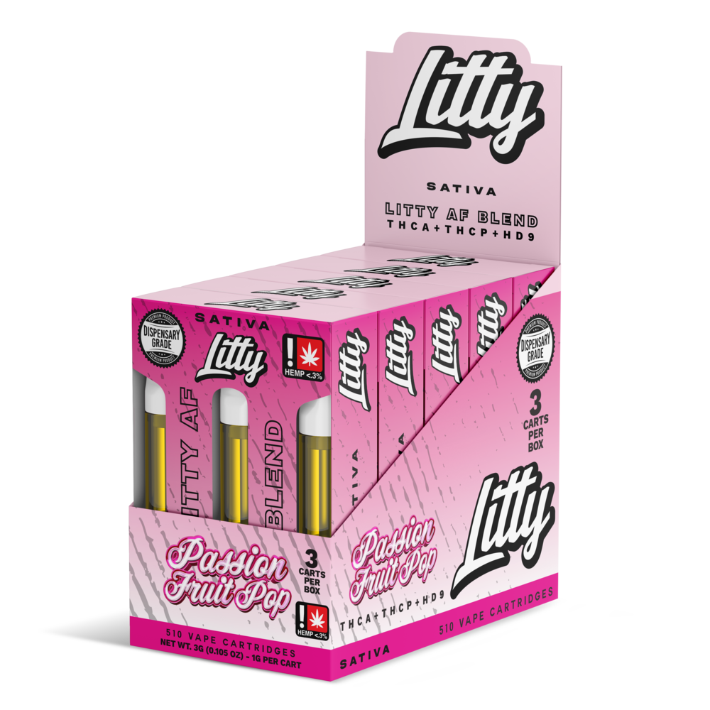 Litty AF Blend THC-A Cartridge 1g 3ct (5/Pack) [DROPSHIP]