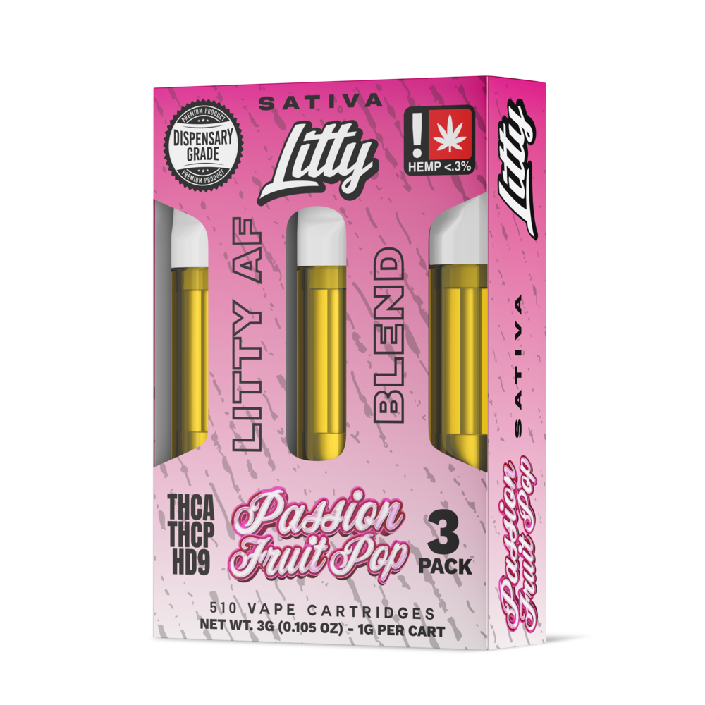 Litty AF Blend THC-A Cartridge 1g 3ct (5/Pack) [DROPSHIP]