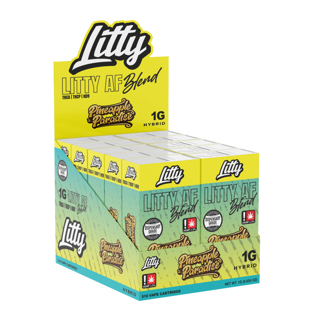 Litty AF Blend THC-A Cartridge 1g (10/Pack) [DROPSHIP]