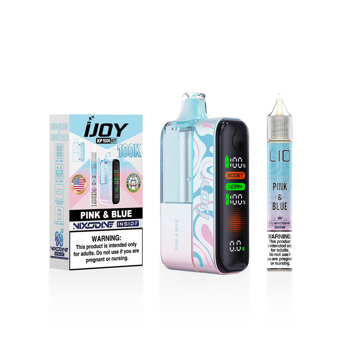 iJoy XP100K Nixodine Disposable Kit 18mL + 15mL Bottle (5/pack) [TX Compliant]