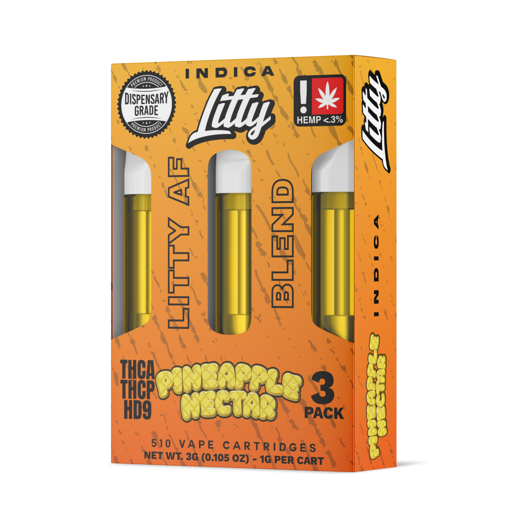 Litty AF Blend THC-A Cartridge 1g 3ct (5/Pack) [DROPSHIP]